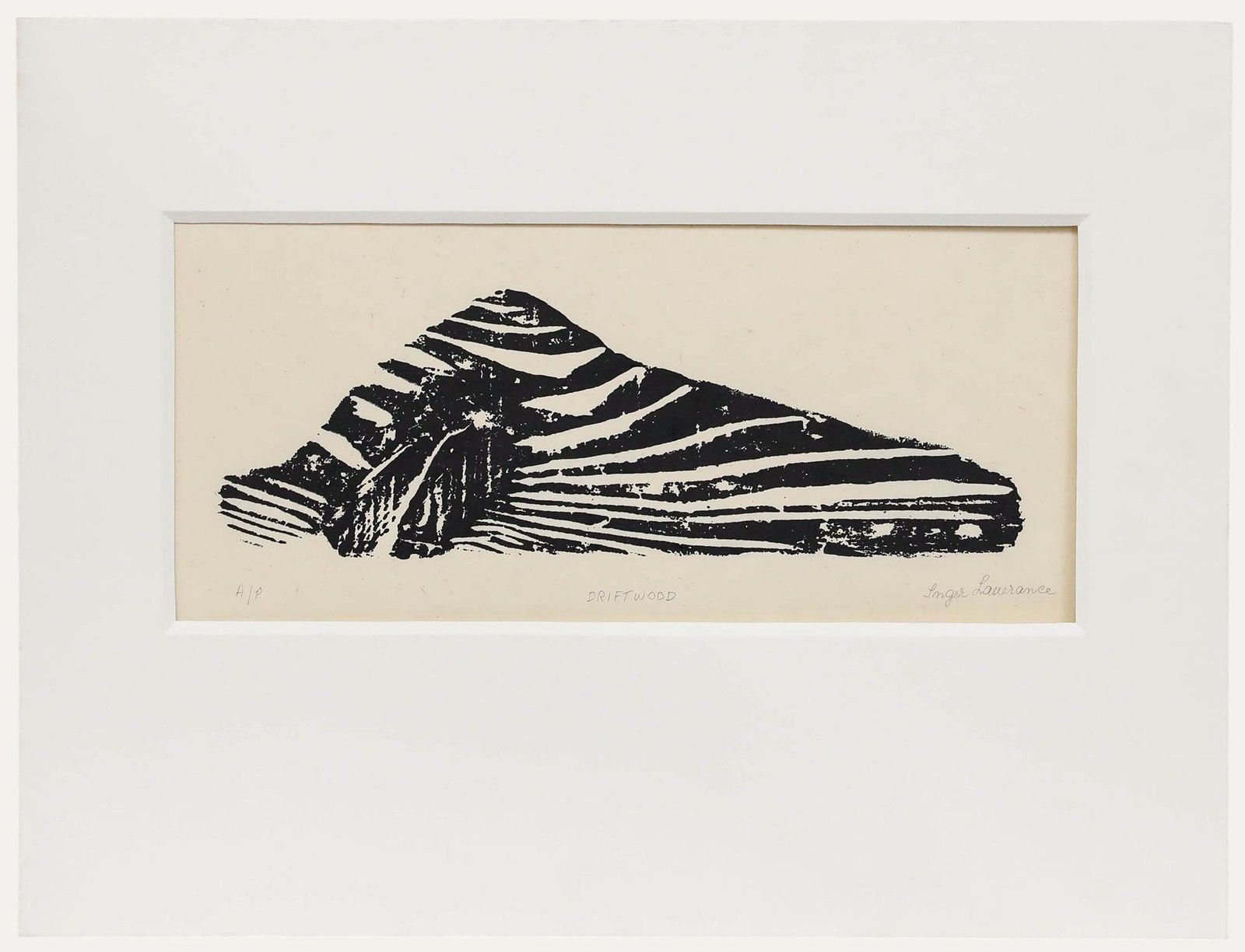 Angela Lemaire (1944 2025) Contemporary Woodcut, Driftwood