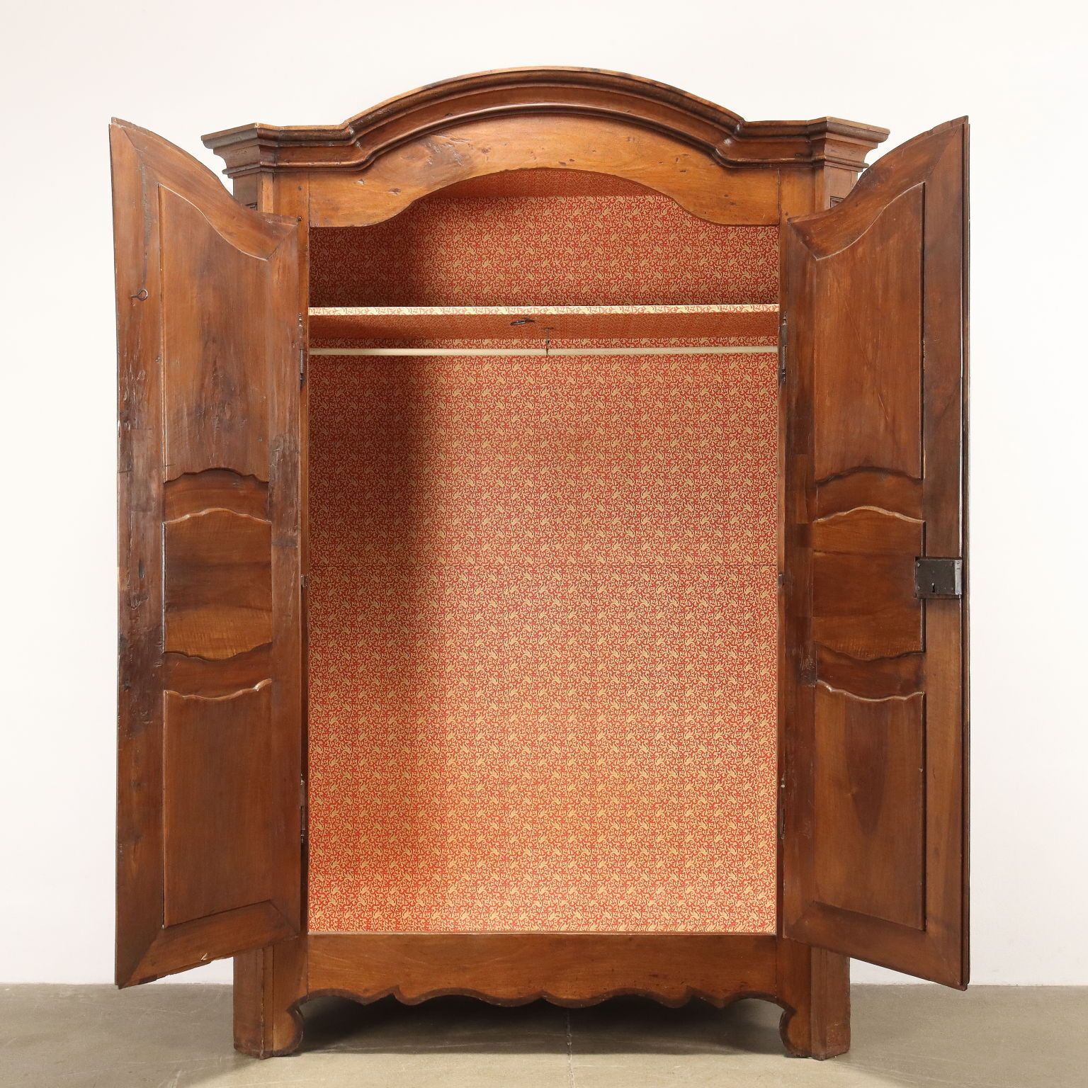 Piedmontese Wardrobe Early XVIII Century Paneled Doors Walnut photo for sale