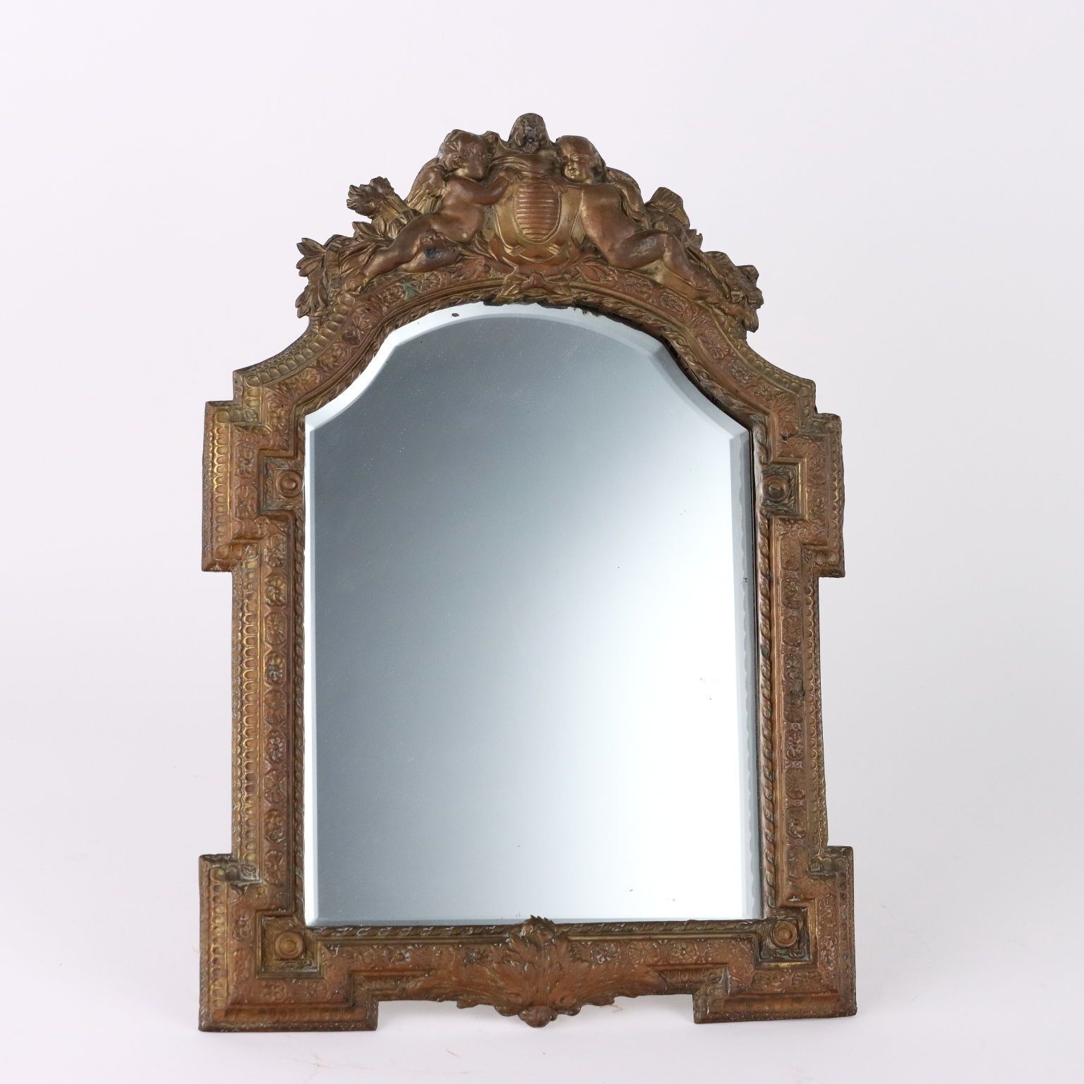 Antique Mirror Bronze Metal Europe XIX Century photo for sale
