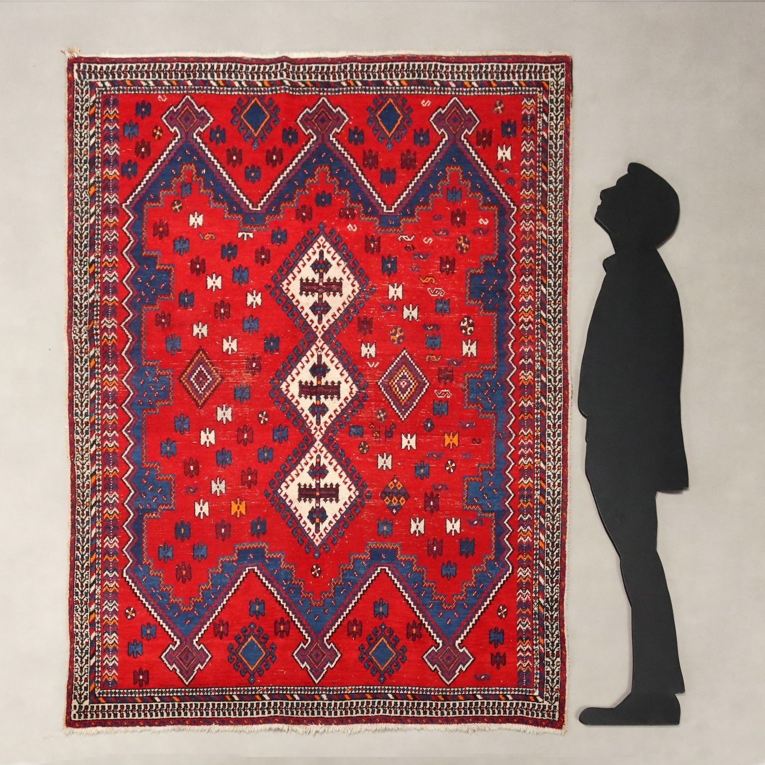 Antique Asian Carpet Cotton Wool Heavy Knot 83 X 64 In photo furniture