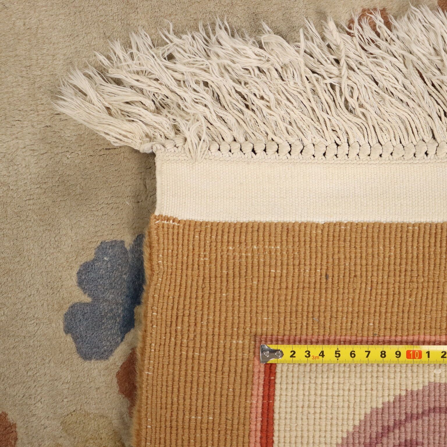 Antique Beijing Carpet Cotton Wool Heavy Knot 150 X 108 In photo vintage
