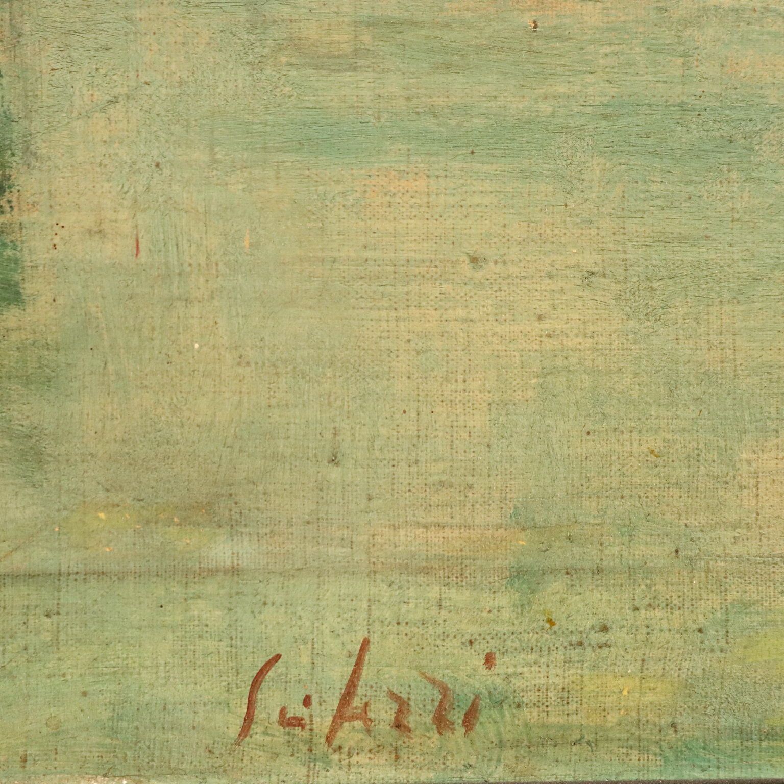 photo for sale Peinture moderne signée Fioravante Seibezzi : Padoue - Le Bacchiglione, 1942