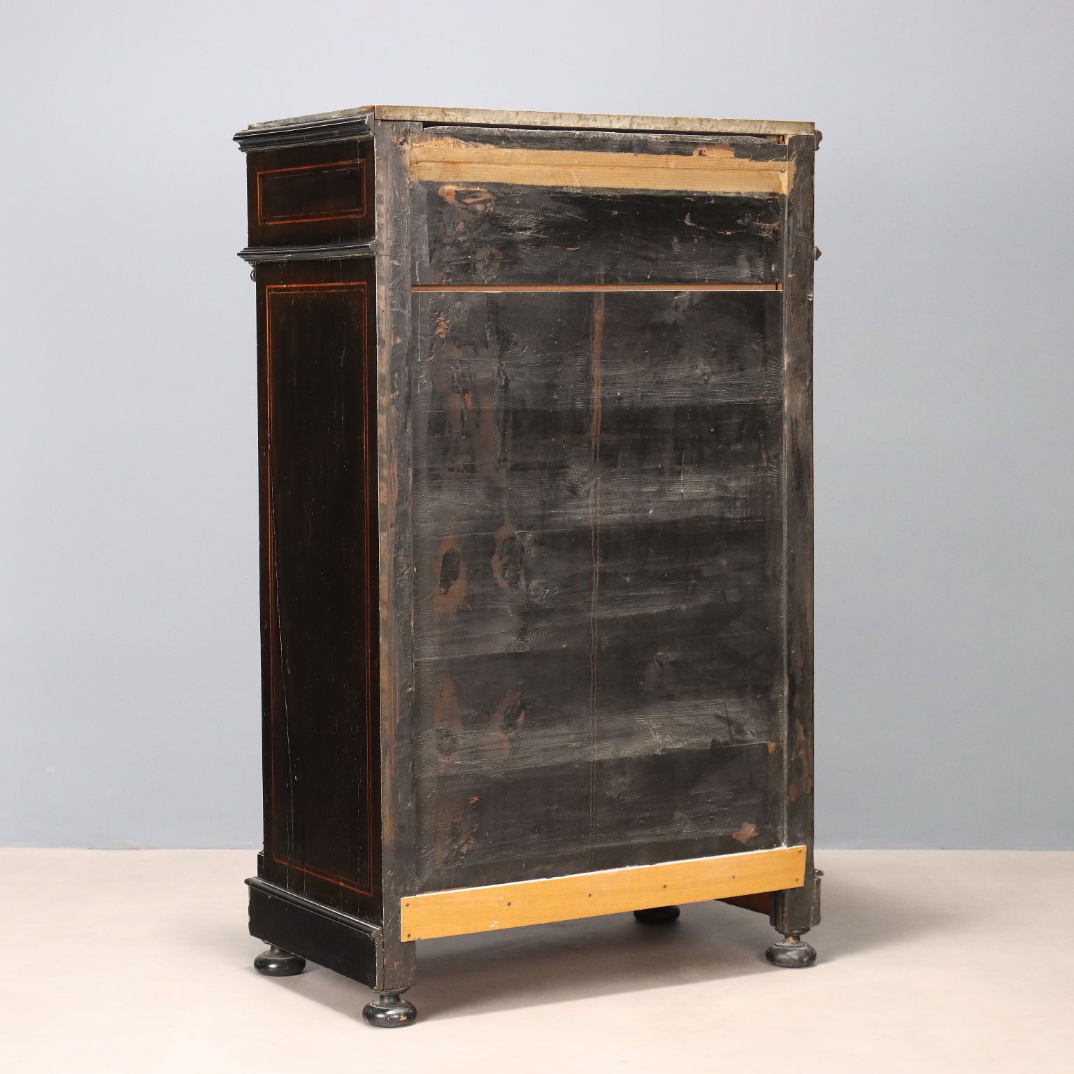 photo vintage Antique Secretraire Mahogany Drawers Italy XIX Century