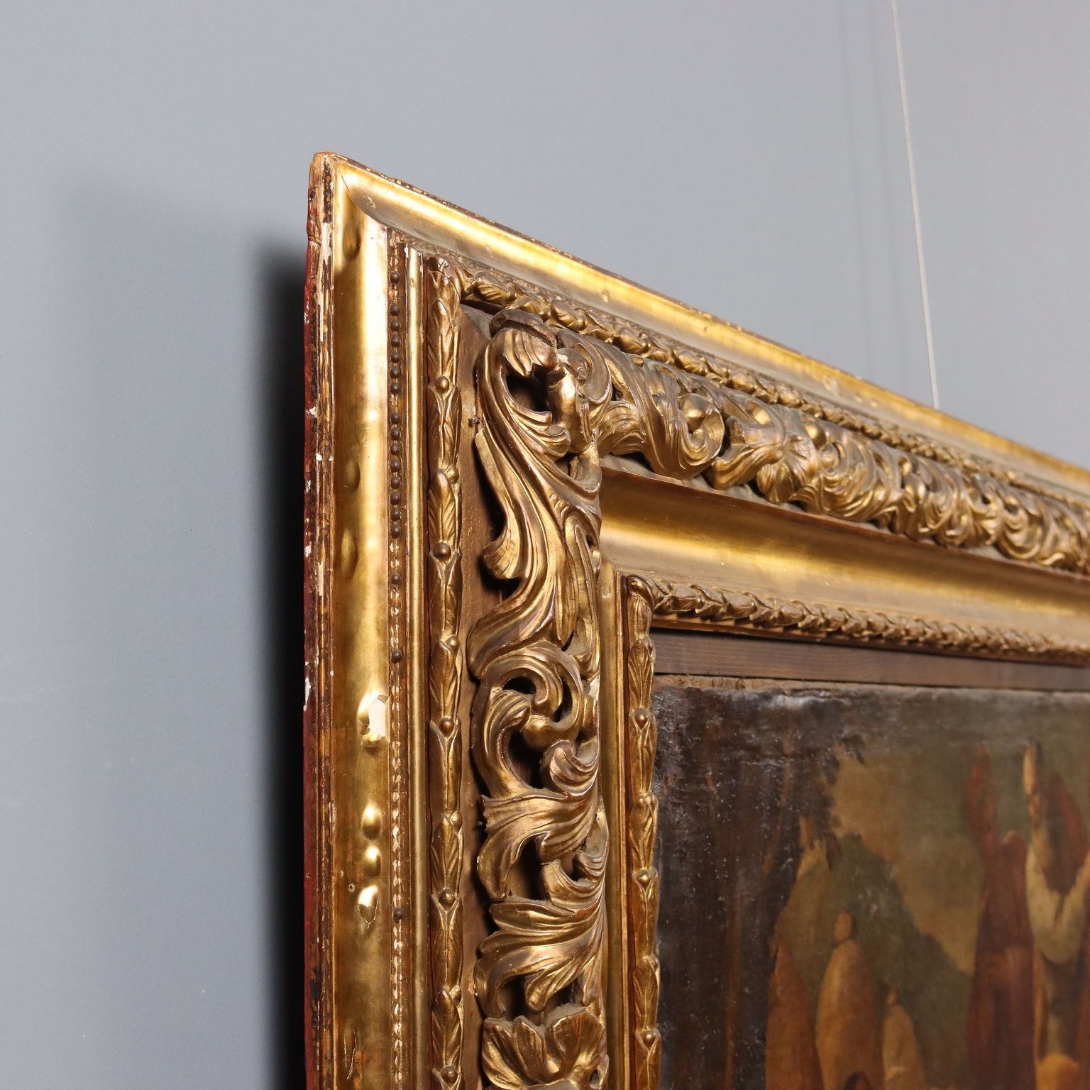 Art Tableau d'époque, Moïse et le serpent d'airain, huile sur toile, XVIIe siècle photo