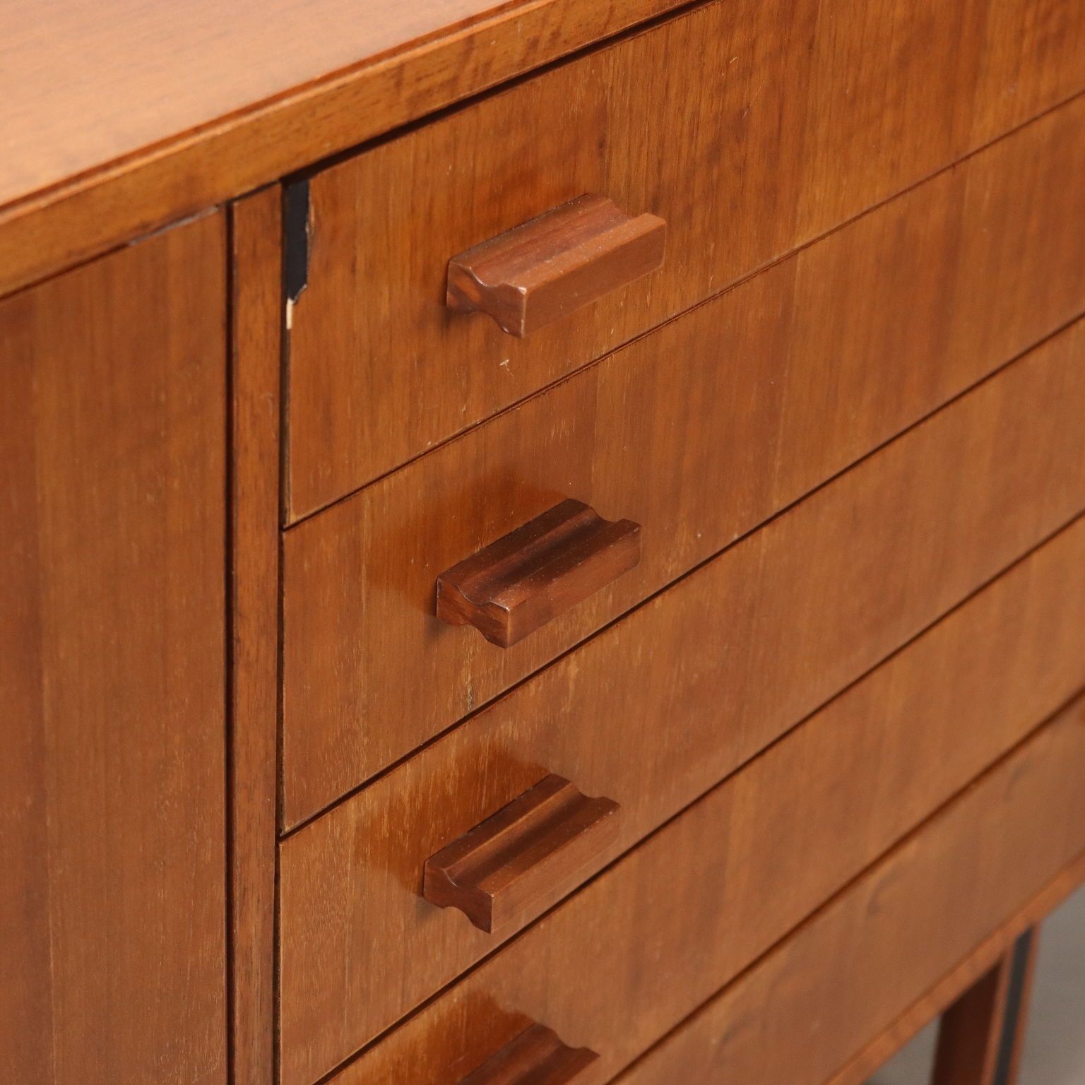 Vintage Sideboard Tanganyka Walnut Metal Design Italy 1960s photo 1230.0