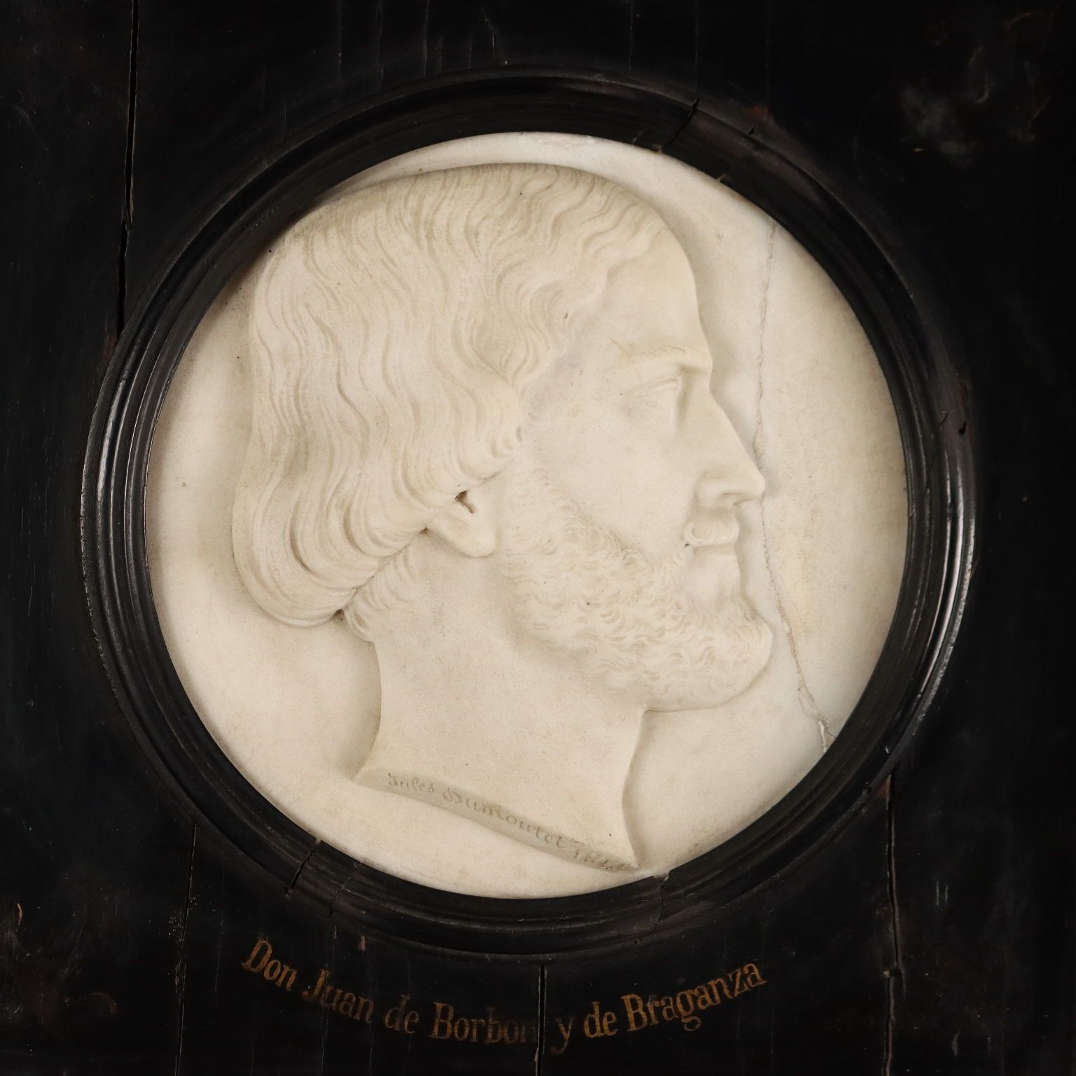 Antique Marble Portraot Signed Jules Dumoutet France 1840 photo for sale