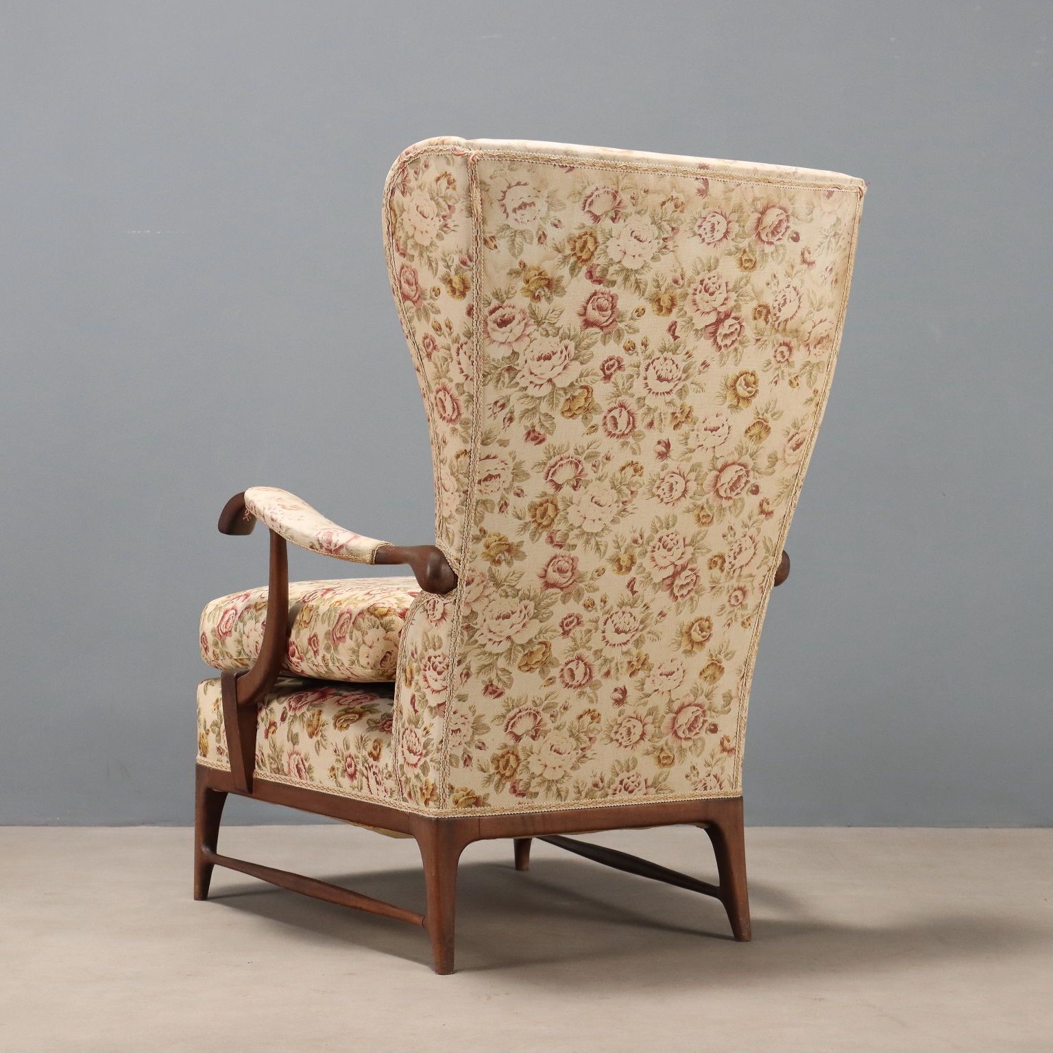 Mobilier Fauteuil vintage Frama Marelli en tissu, design Italie, années 1950 photo