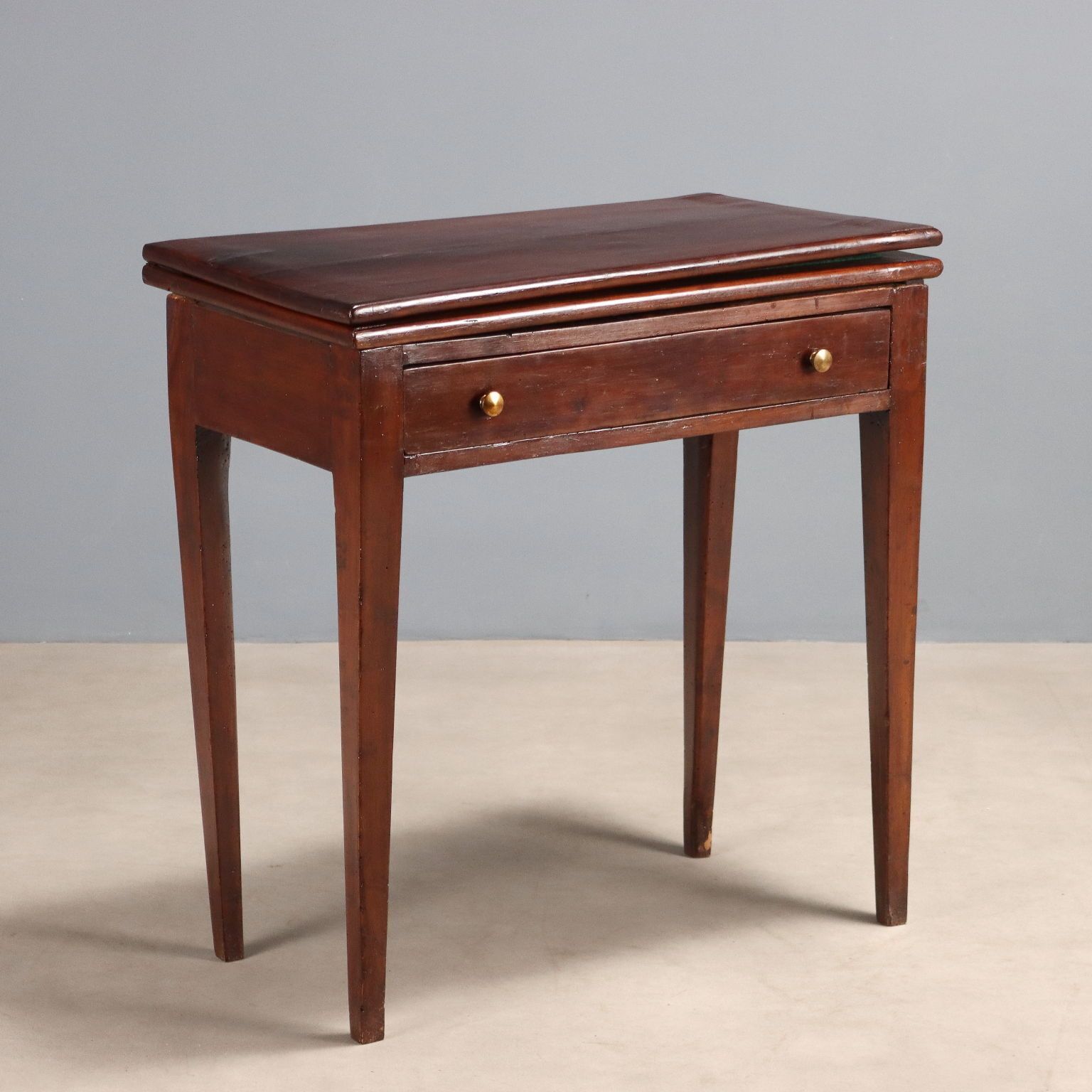 Antiek Directoire Speeltafel Mahonie Populier 19e Eeuw