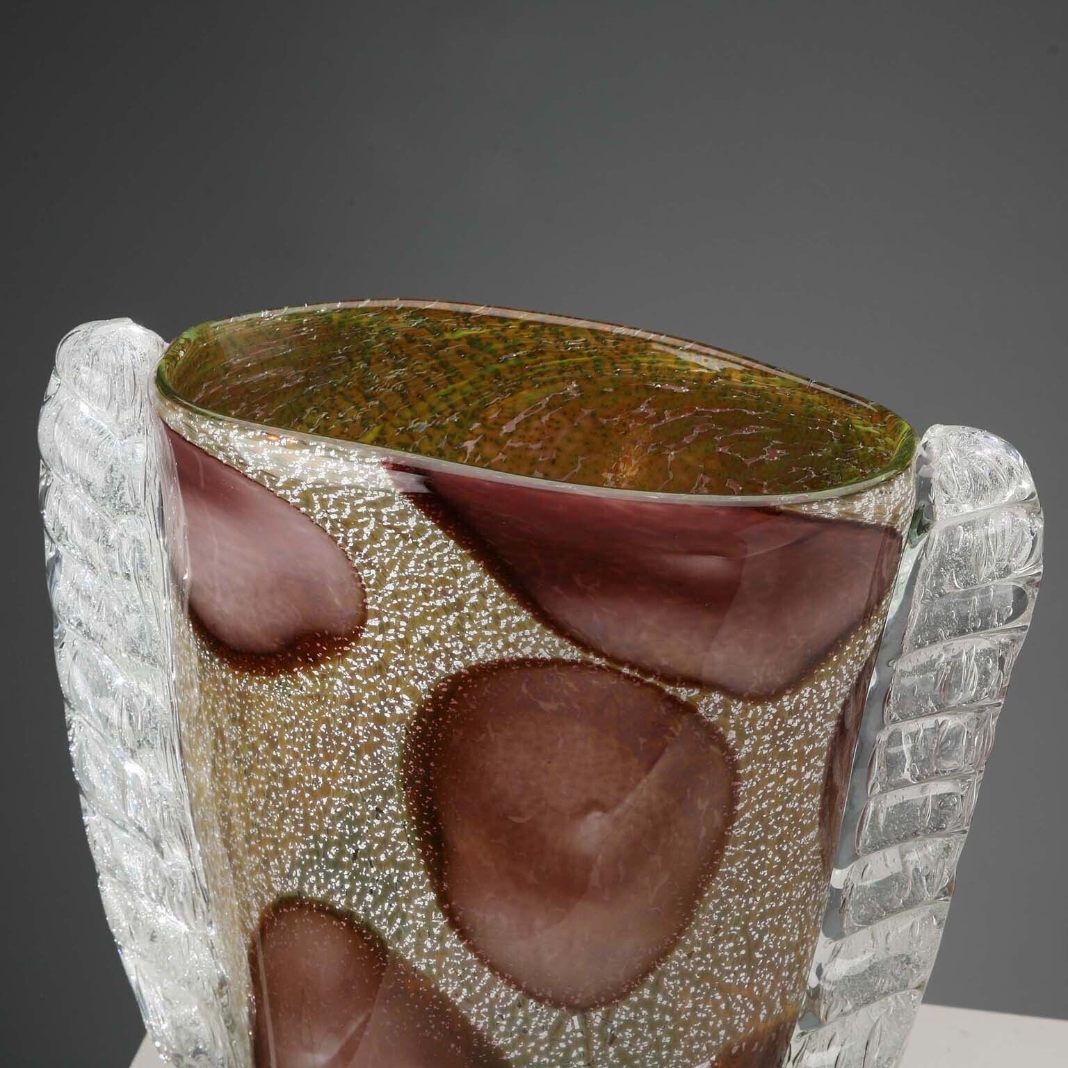 Vintage vaas Murano glas E. Barovier stijl Italië XX eeuw photo vinterior