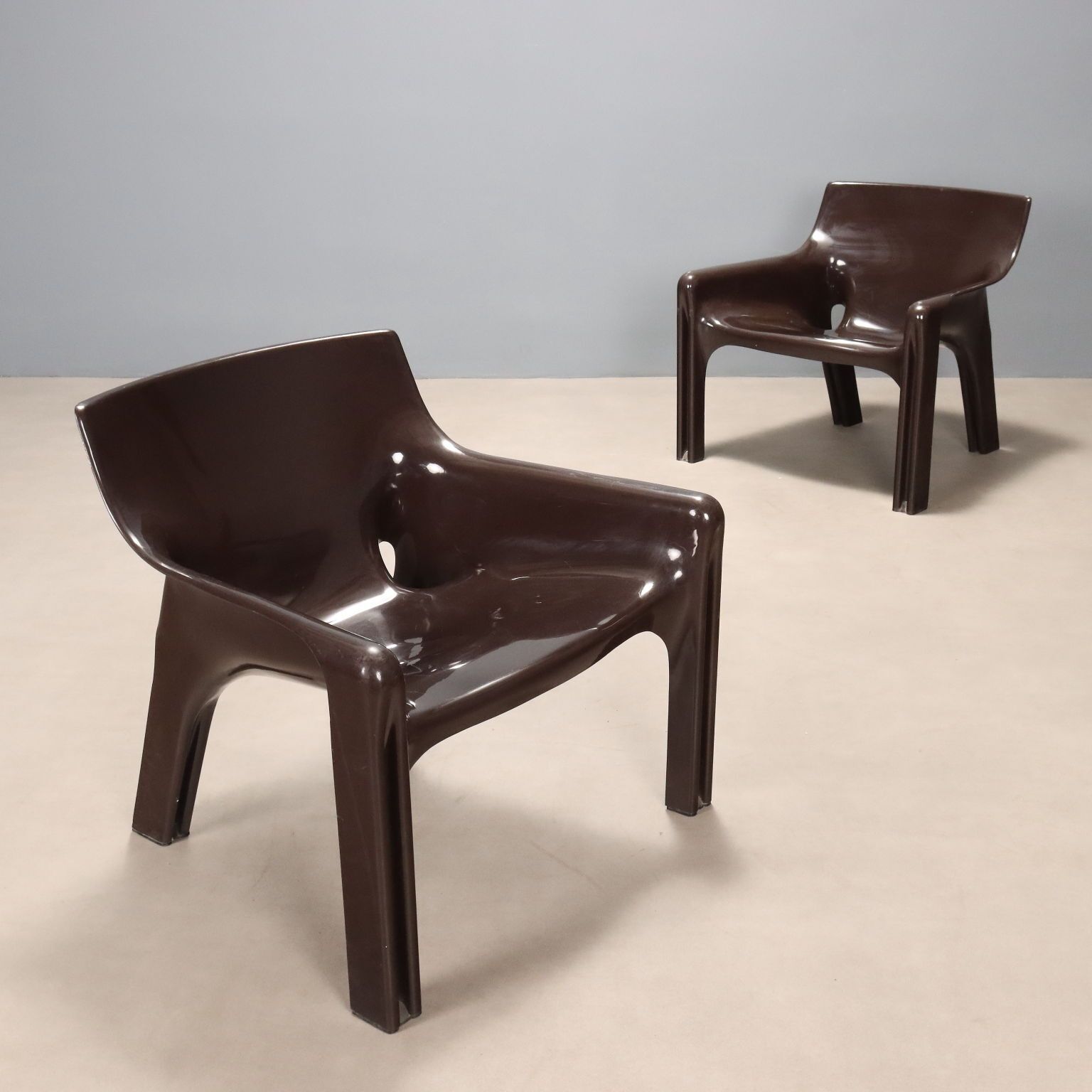 Fauteuils vintage Artemide Vicario, par V. Magistretti, Italie, années 1960