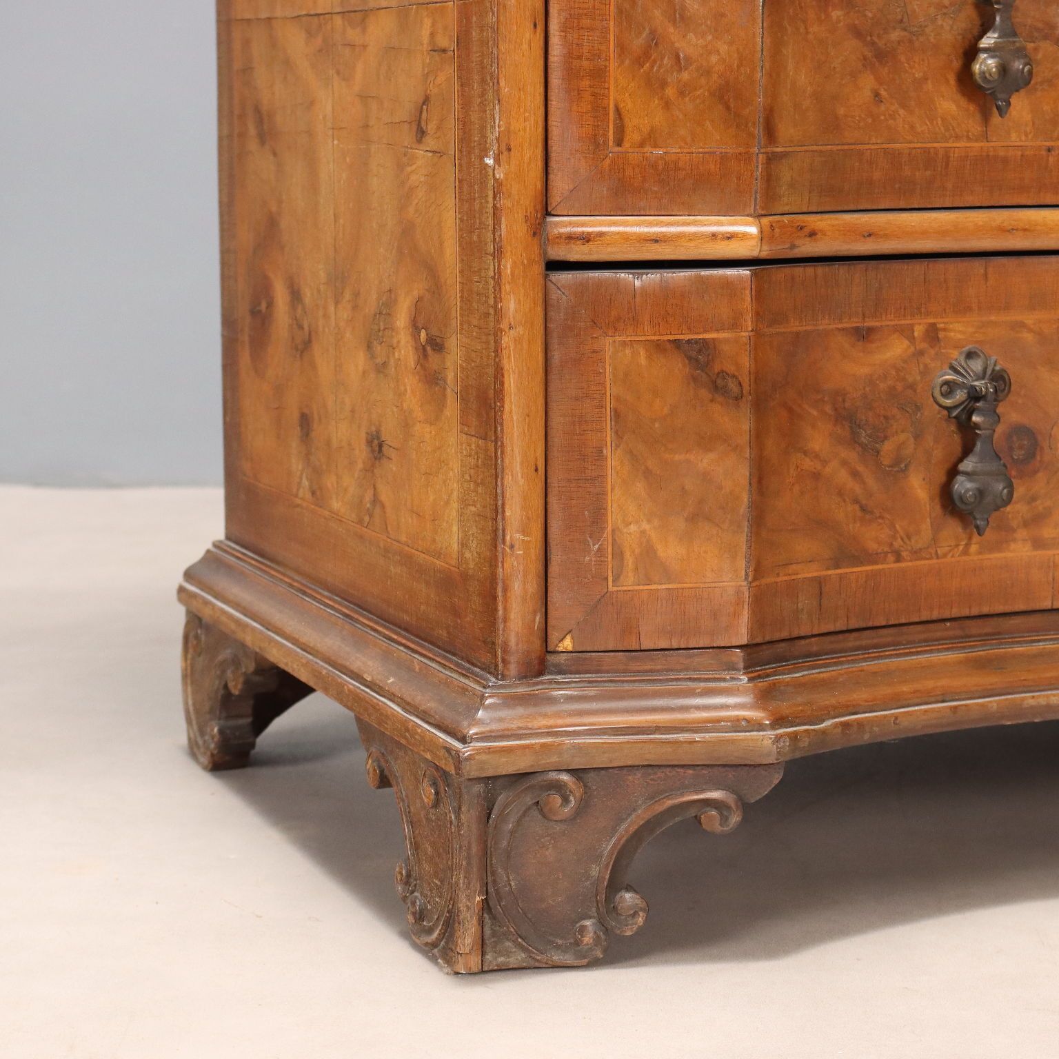 photo vinterior Antique Trumeau Walnut Drawers Italy Early XX Century