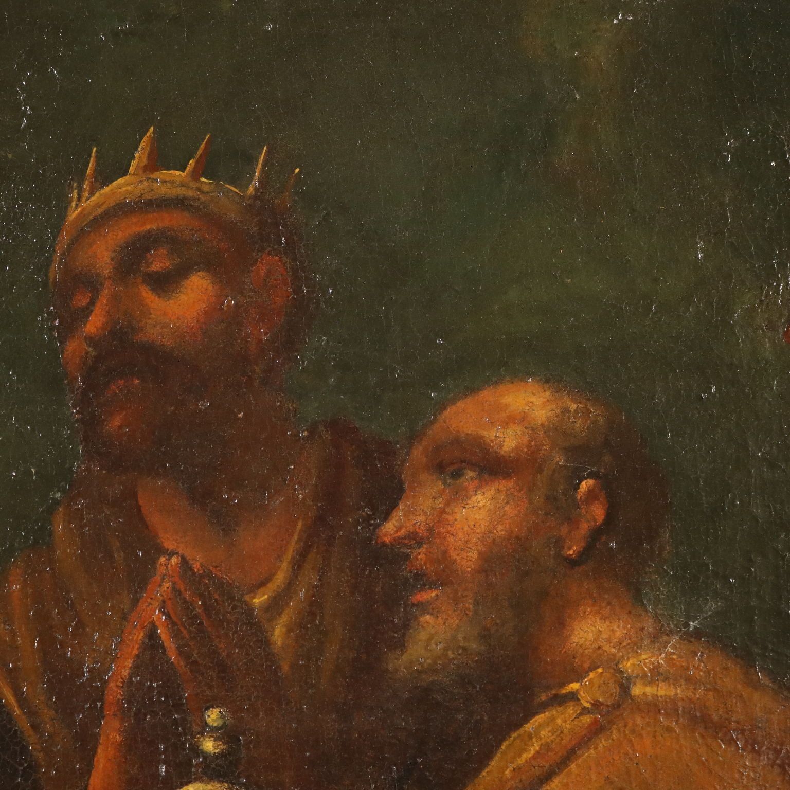 Antique Painting The Three Wise Men Oil On Canvas XVII XVIII Century photo 1990.0