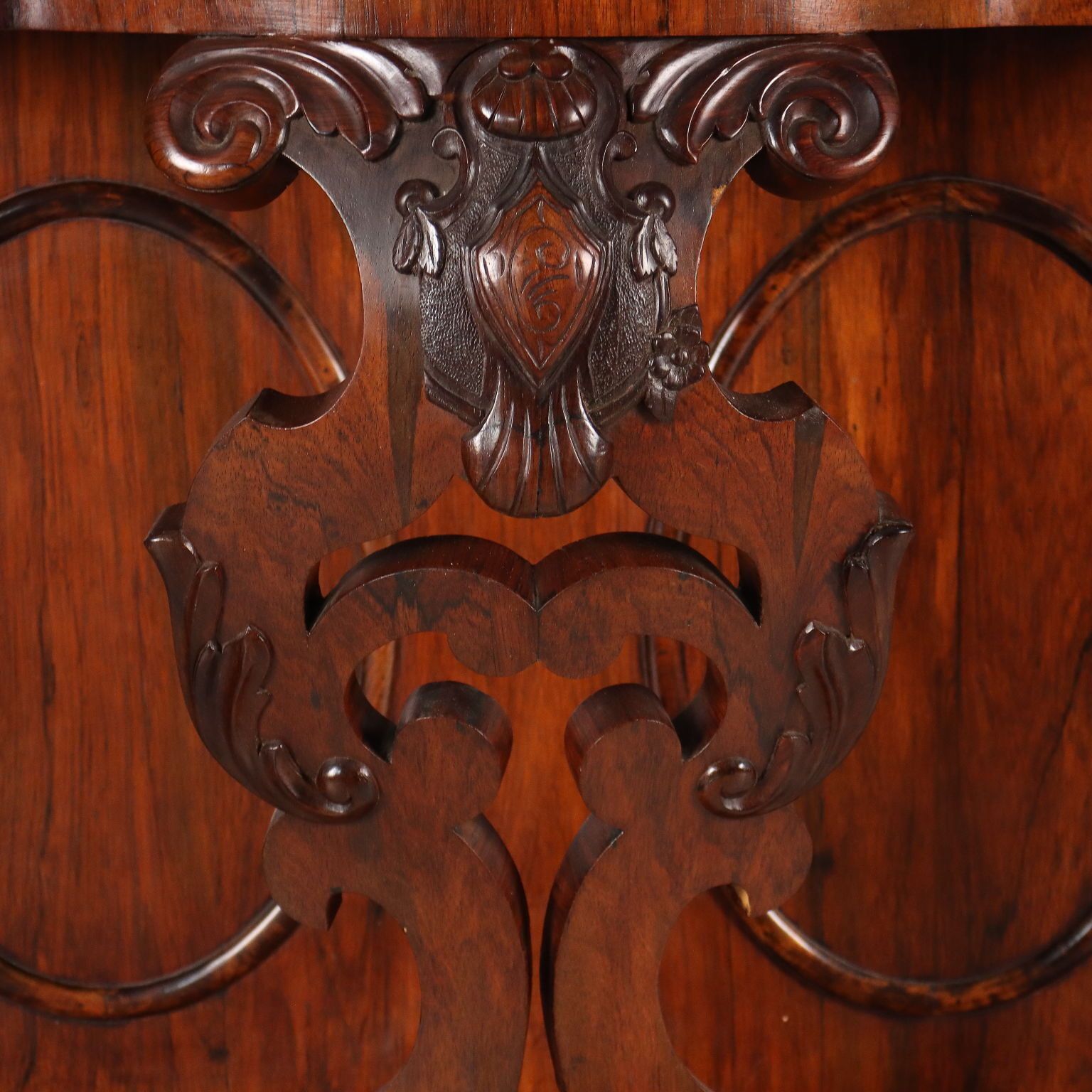 Antique Console Louis Philippe Bois De Violette Marble XIX Century photo vinterior