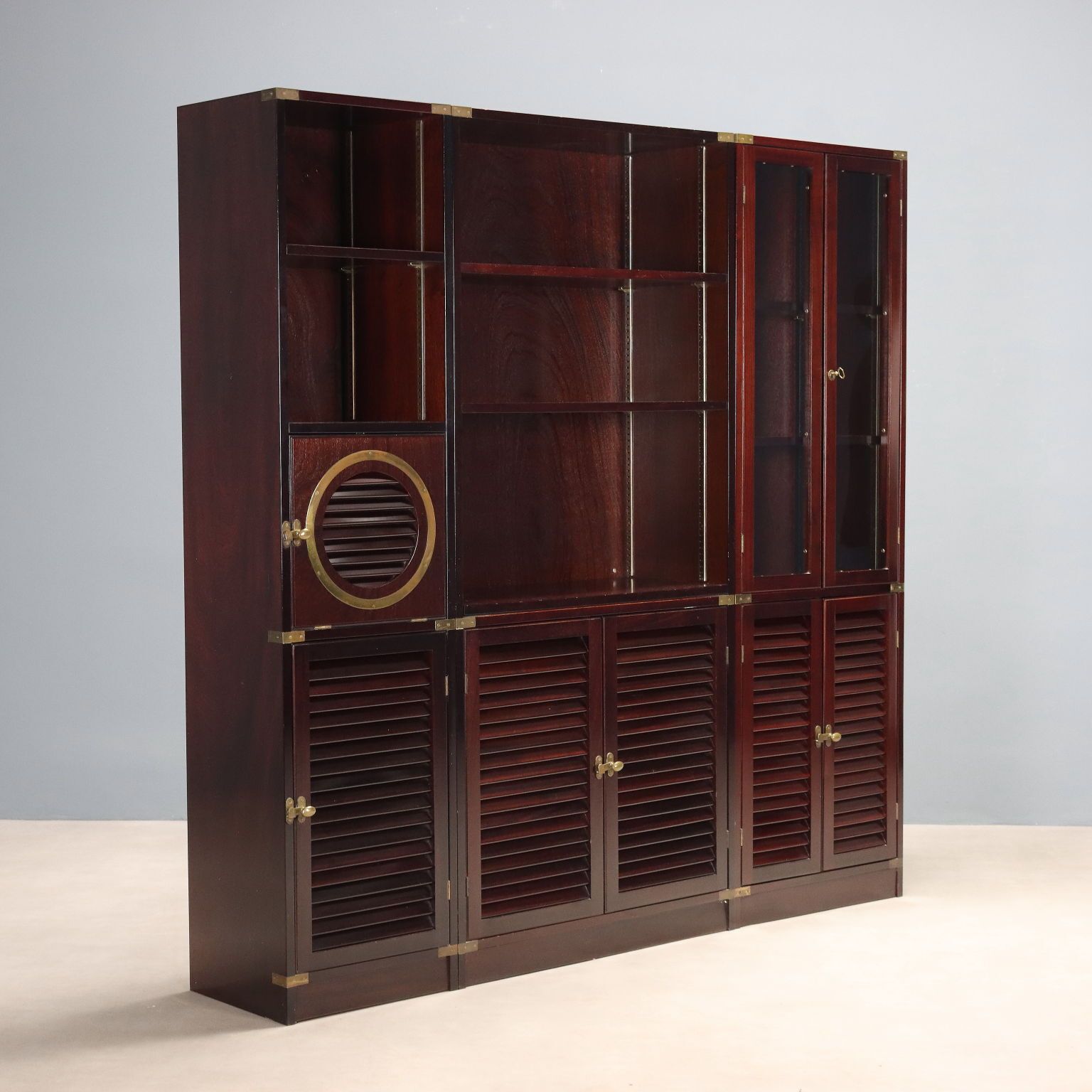 Antique Cupboard Mahogany Veneer La Vecchia Mare XX Century