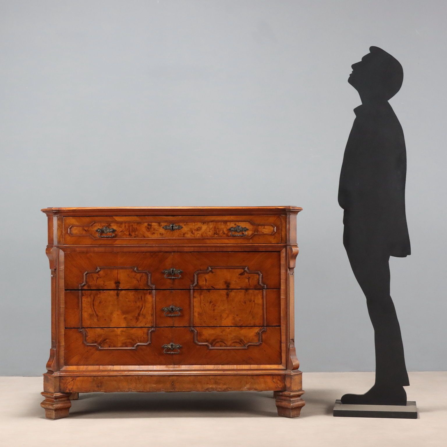 Antique Chest Of Drawers Umbertino Walnut XIX Century photo for sale