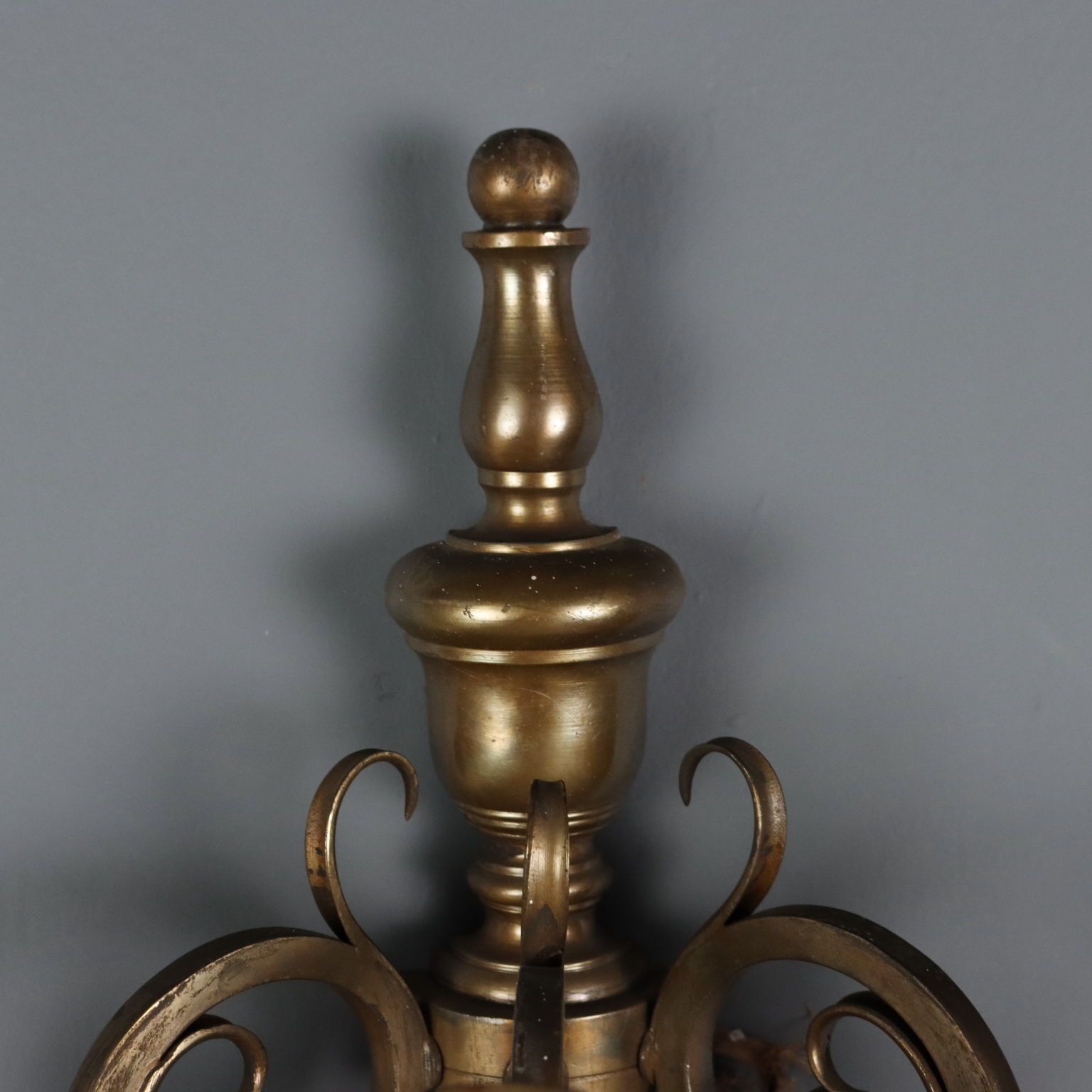 Antique Wall Lamps Bronze 3 Lights Decorations Italy XX Century photo Lighting