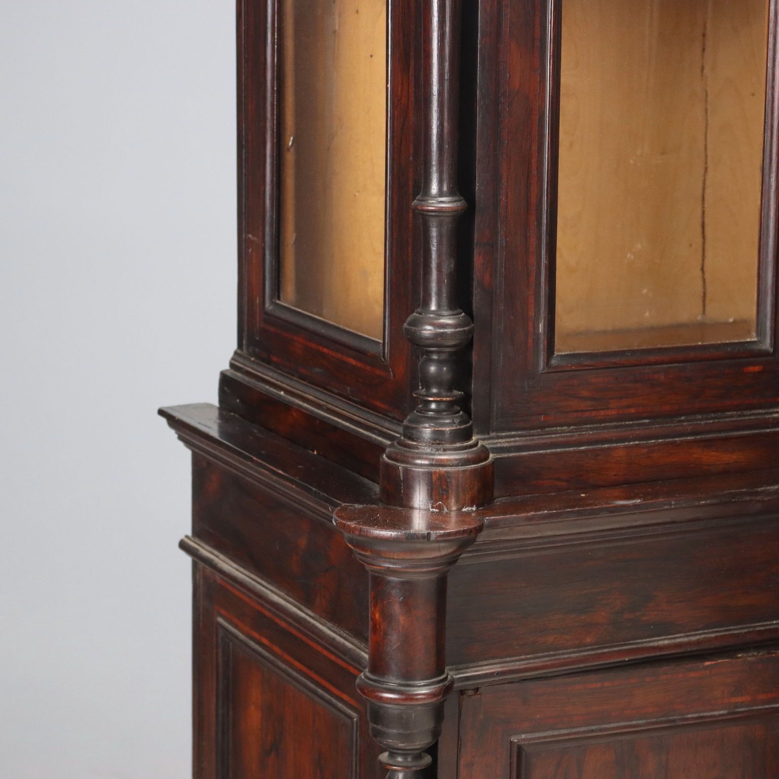 Bookcase Bois De Rose Neoclassical Decorations XIX Century photo vintage