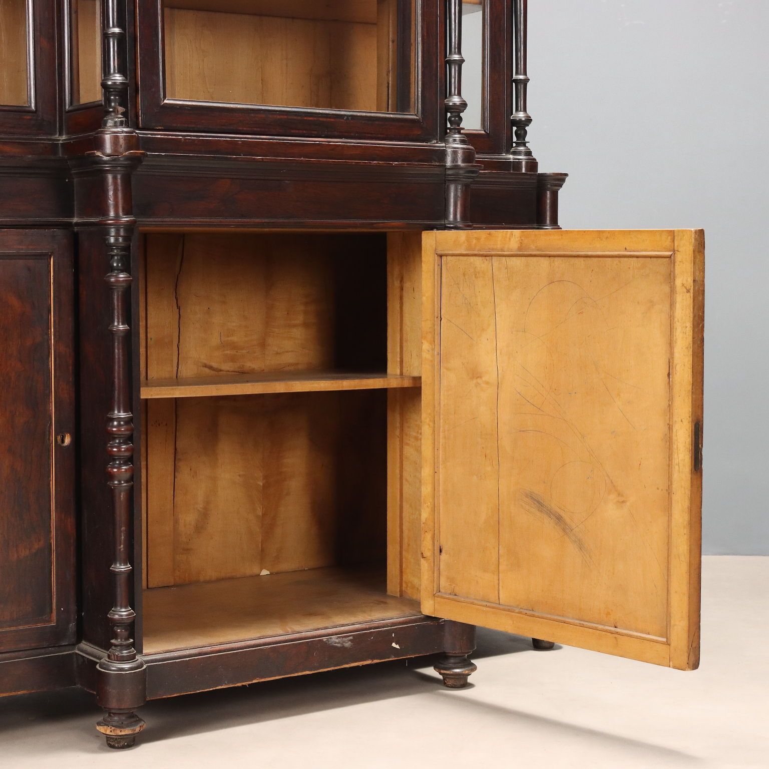 photo for sale Bookcase Bois De Rose Neoclassical Decorations XIX Century