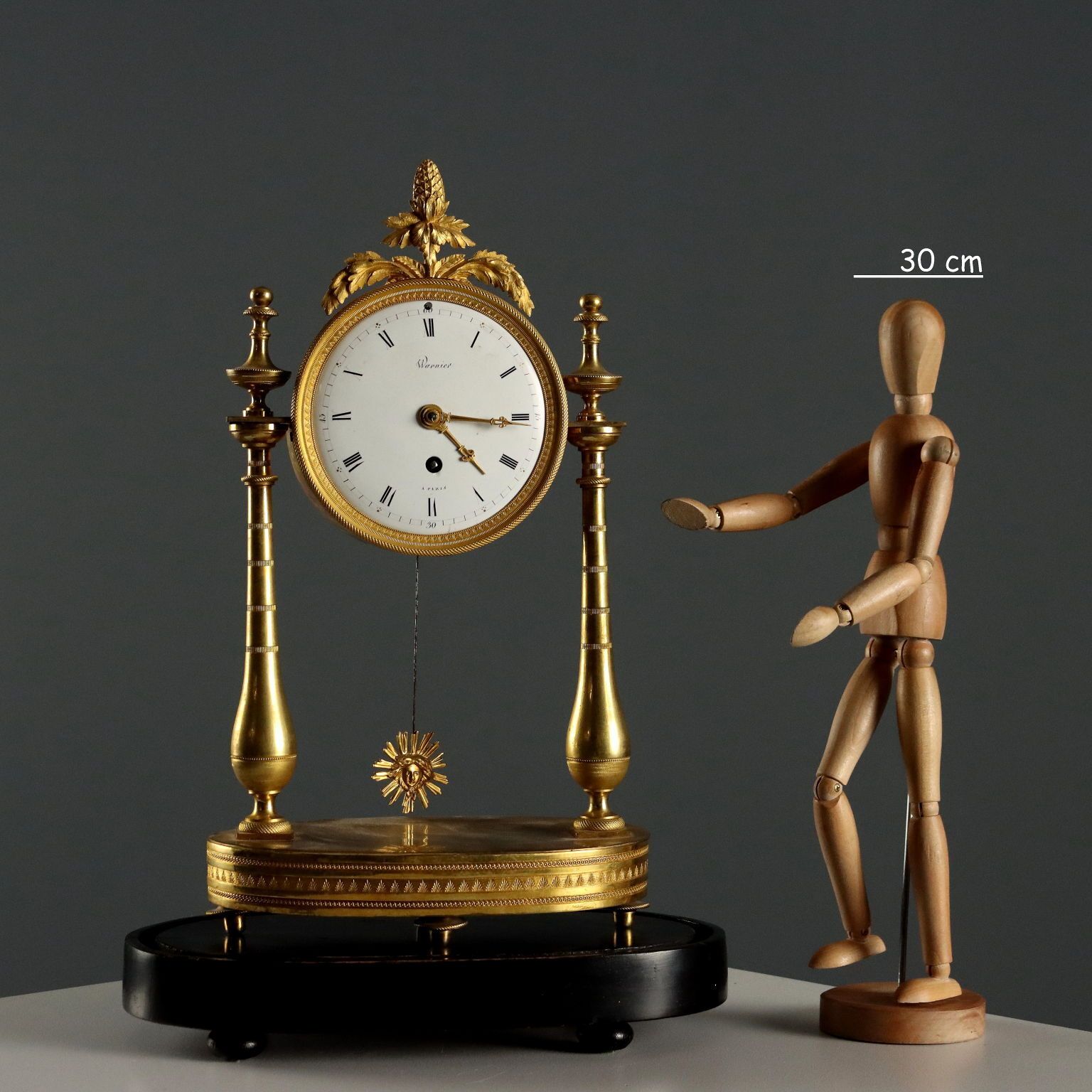 Antique Clock Warnier à Paris Bronze France XIX Century photo furniture