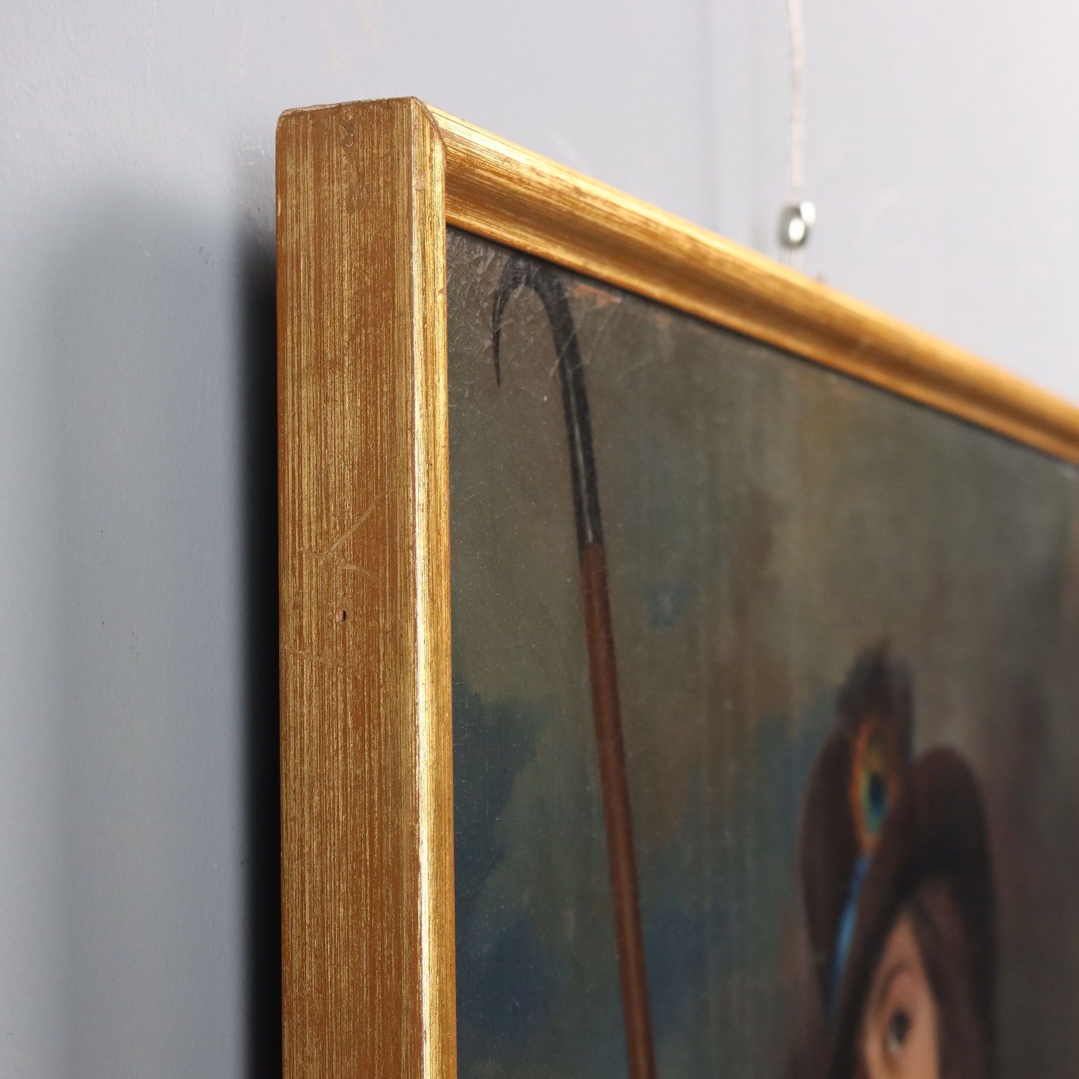 photo for sale Modern Painting Signed Domenico Pesenti Oil On Canvas XIX Century