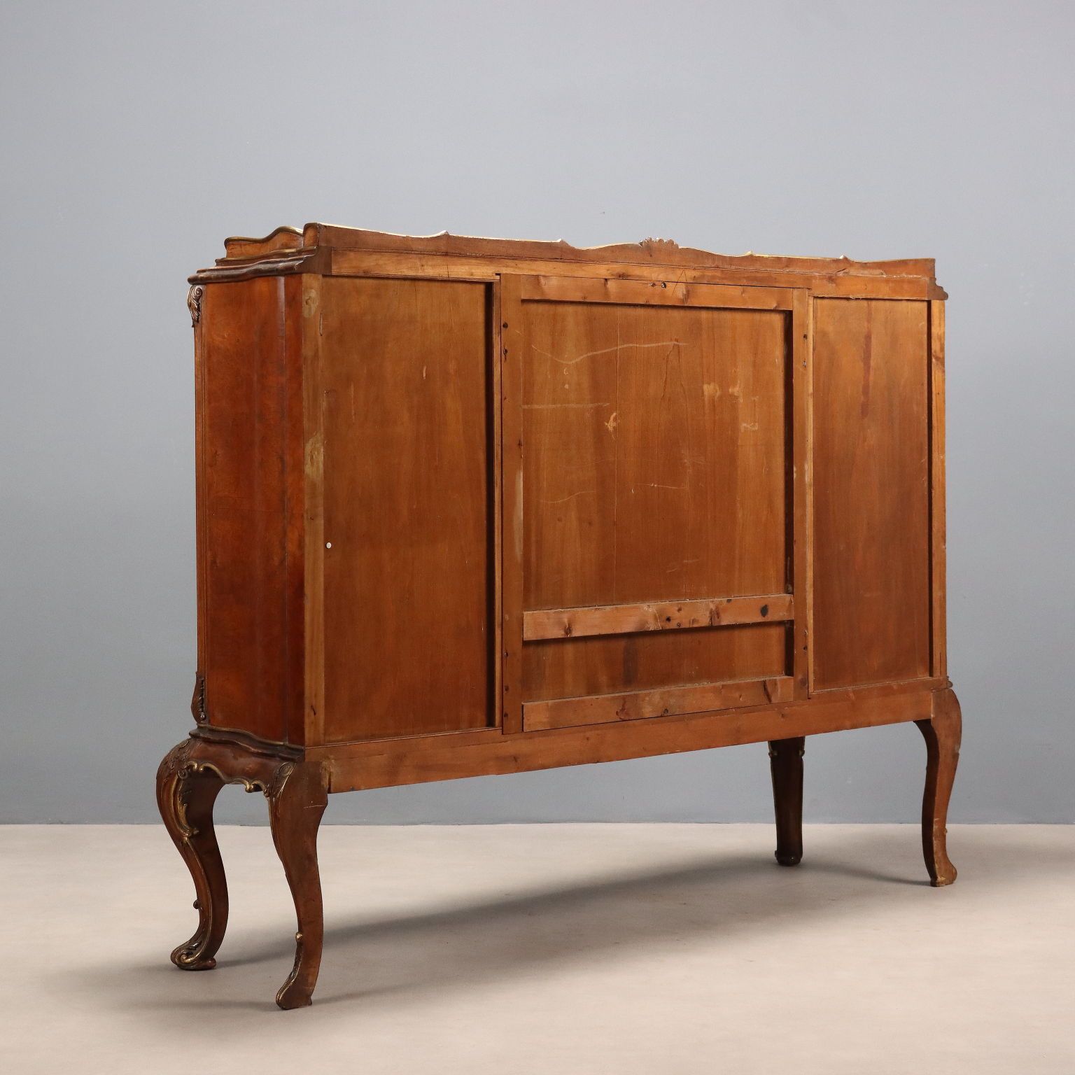 1040.0 Antique Cupboard Chippendale Style Walnut Italy XX Century photo