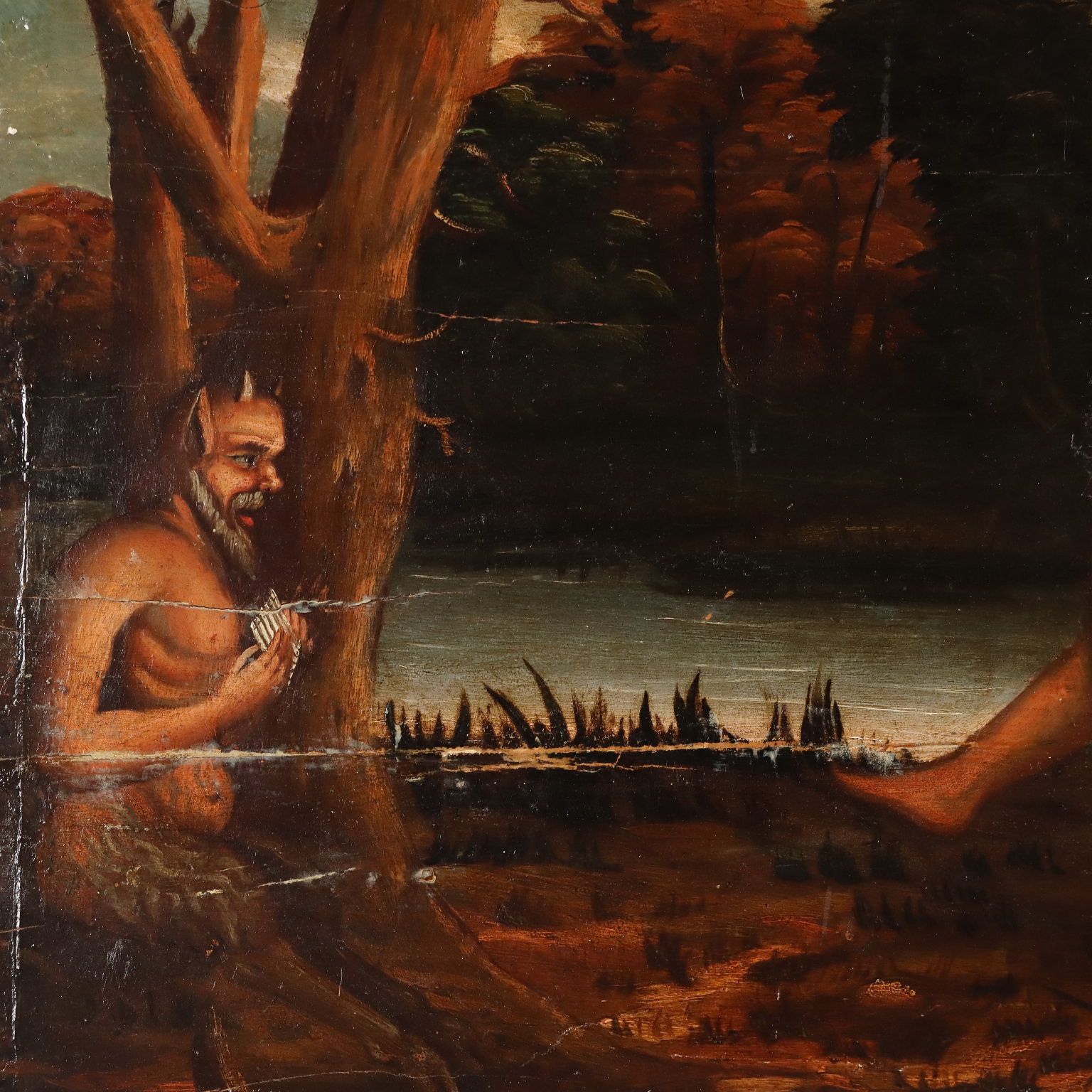 Antique Painting Concert Oil On Hardboard Italy XVIII Century photo 3620.0