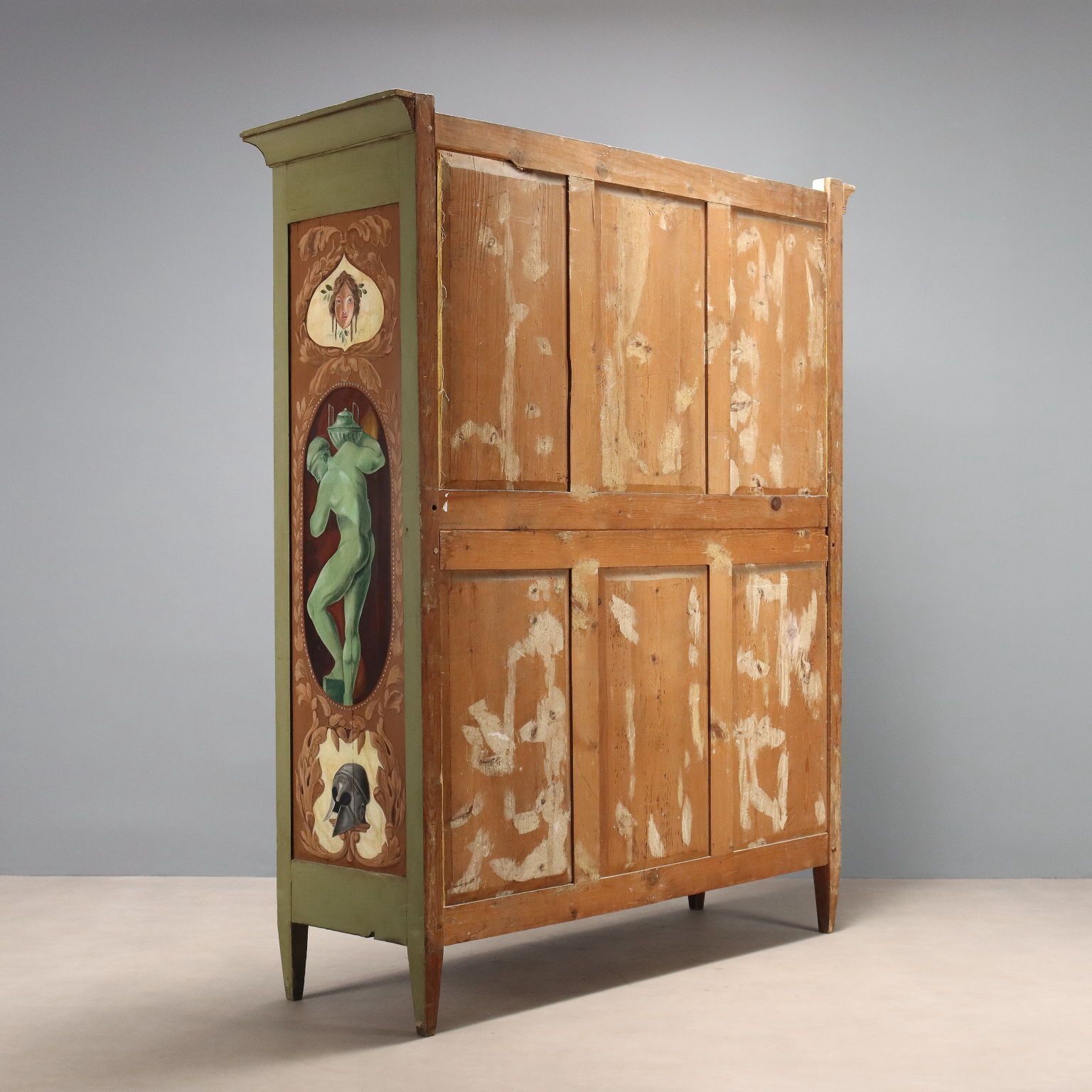 photo vintage Antique Wardrobe Directoire Walnut Italy XIX Century