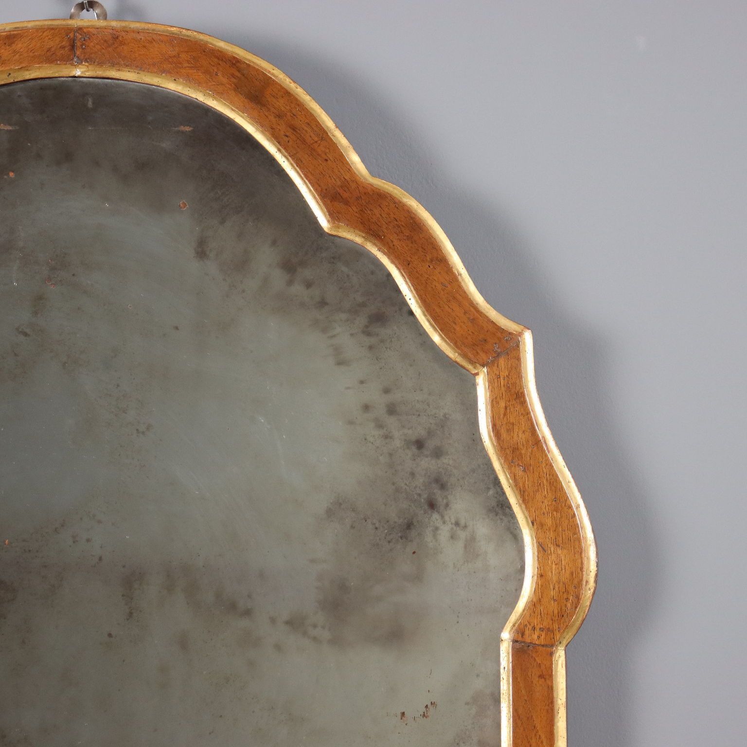 Miroir d'époque en noyer, Italie, XIXe siècle photo 640.0