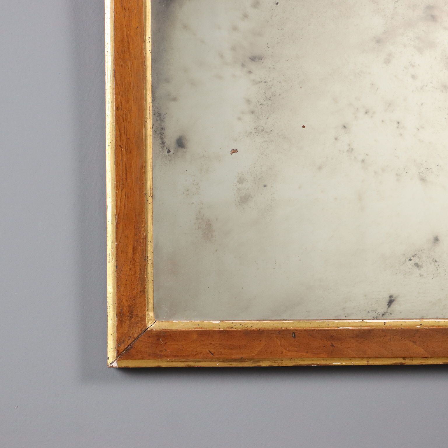 Miroir d'époque en noyer, Italie, XIXe siècle photo vinterior