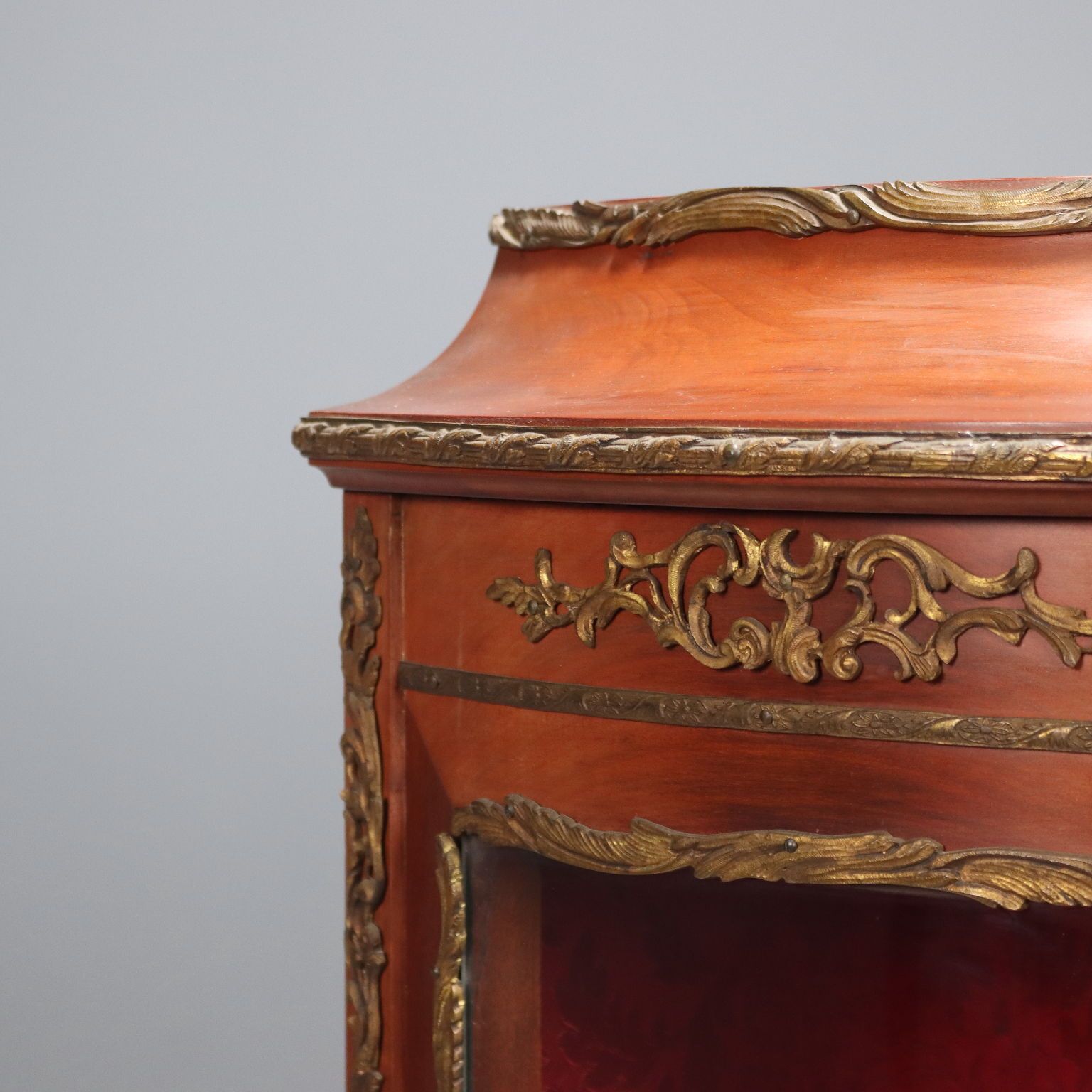 Showcase Baroque Style Mahogany Bronze Italy XX Century photo 1140.0