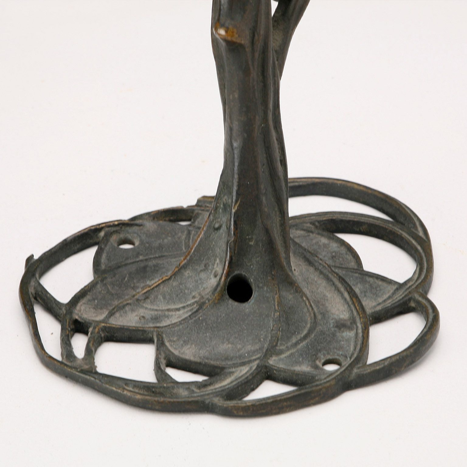Candle Holder Art Nouveau Bronze XIX XX Century photo buy