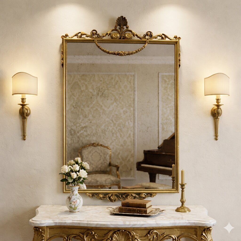 Miroir de style sculpté et doré photo furniture