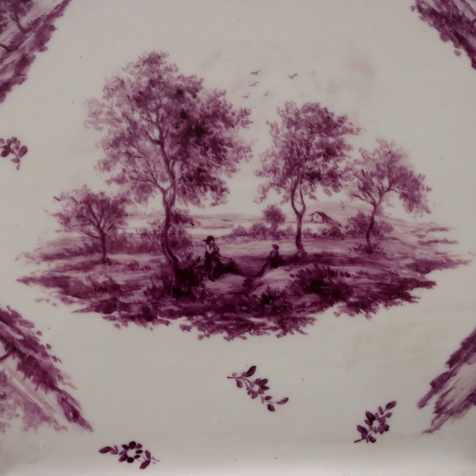 Antique Tray And Cups Sèvres Porcelain France XX Century photo vintage