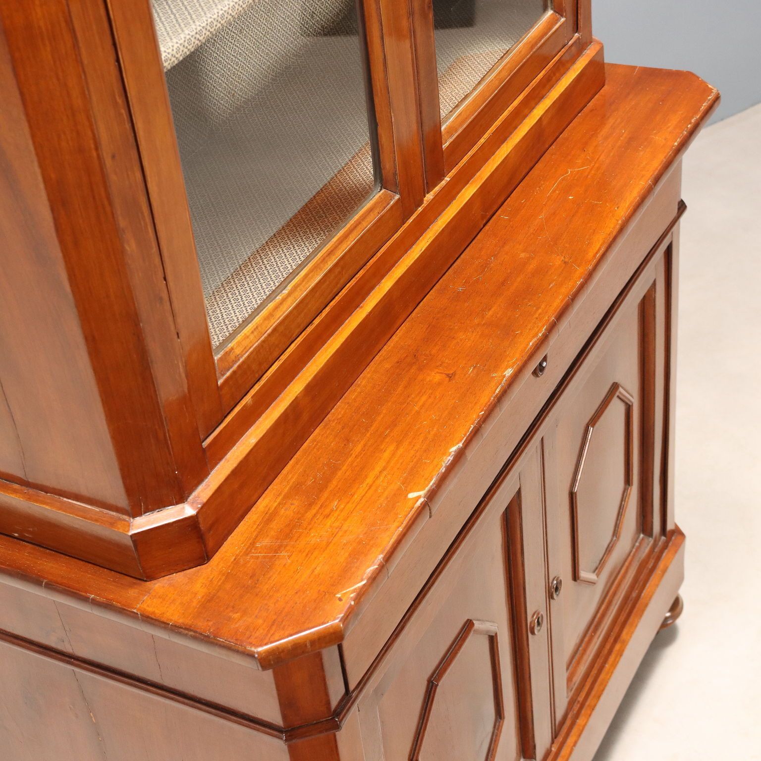 photo for sale Antique Cupboard Umbertino Walnut Poplar Italy XIX Century