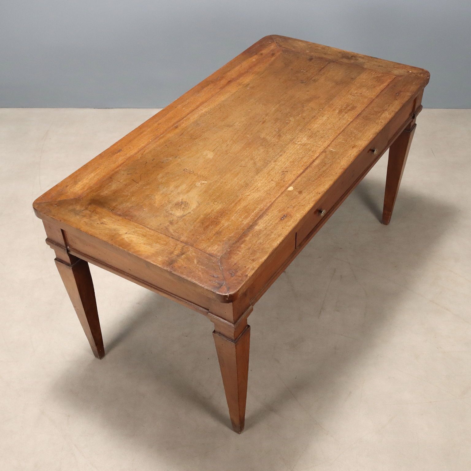 Antique Directoire Table Walnut Drawer Italy XVIII Xixi Century photo buy