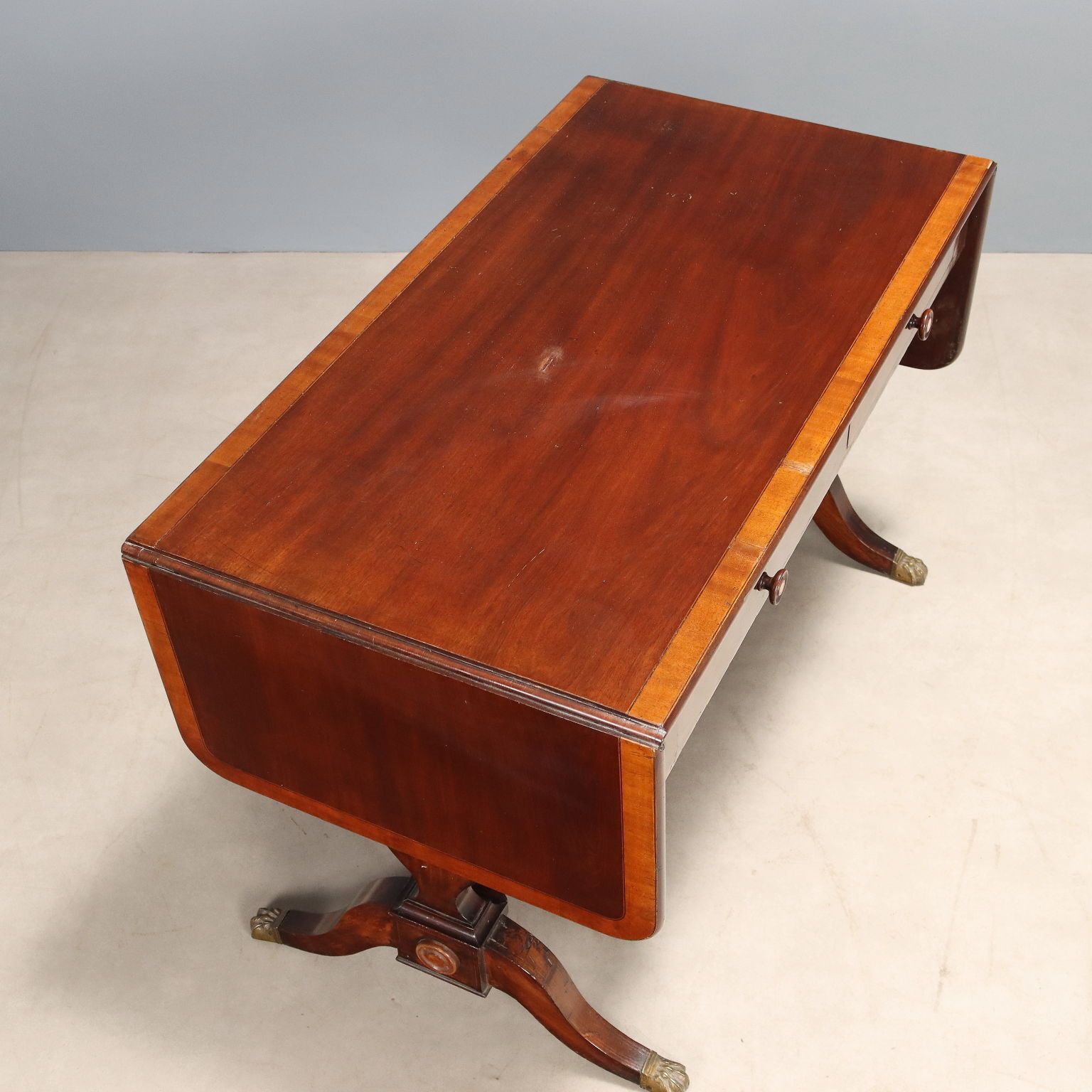 Furniture Antique Writing Desk Ebony Maple United Kingdom XX Century photo