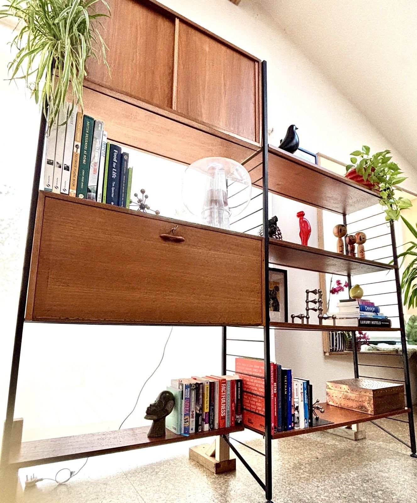 995.0 Mid Century Modular Ladderax Shelving Unit/Storage/Bookshelf/Desk Vintage Retro photo