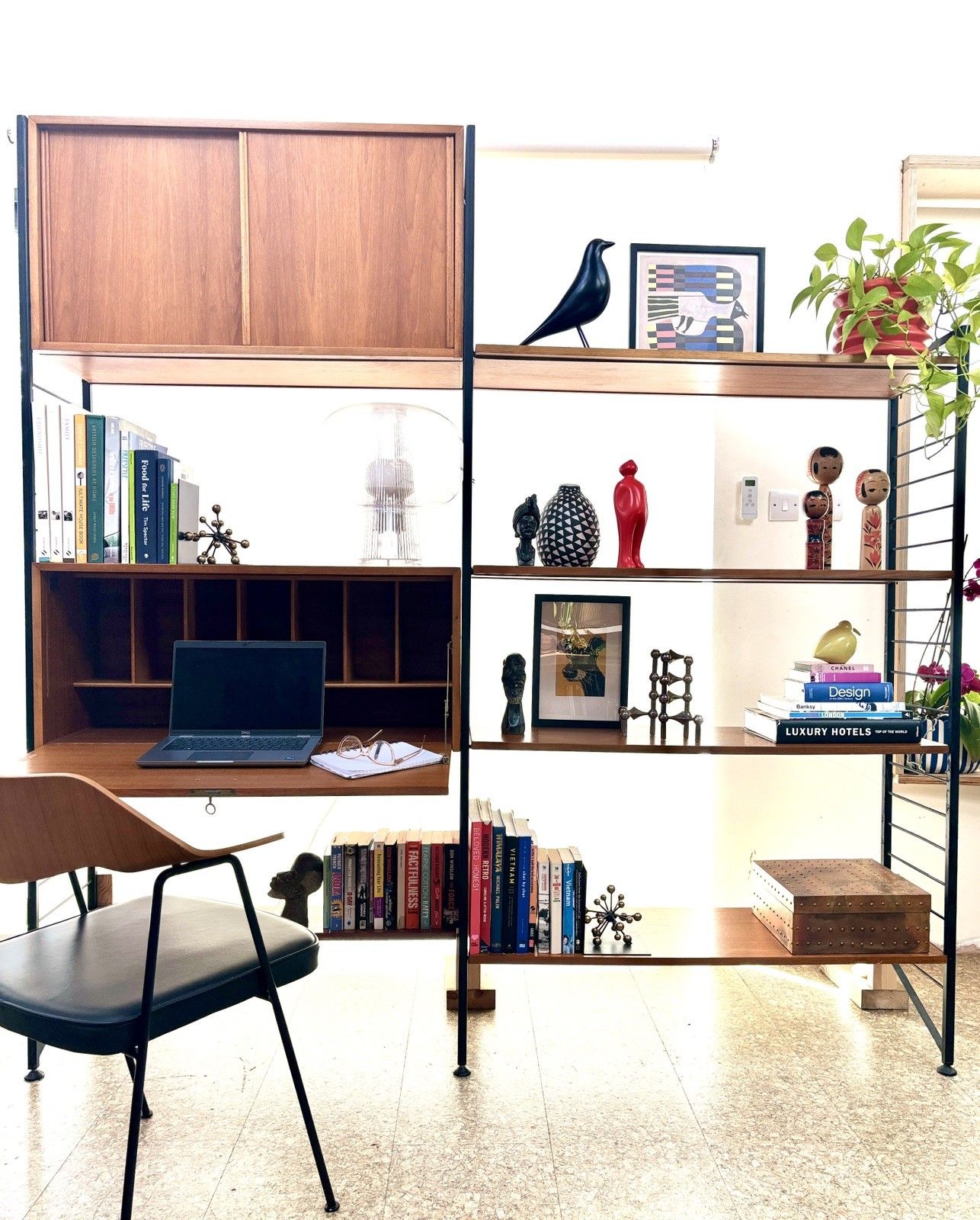 photo vintage Mid Century Modular Ladderax Shelving Unit/Storage/Bookshelf/Desk Vintage Retro