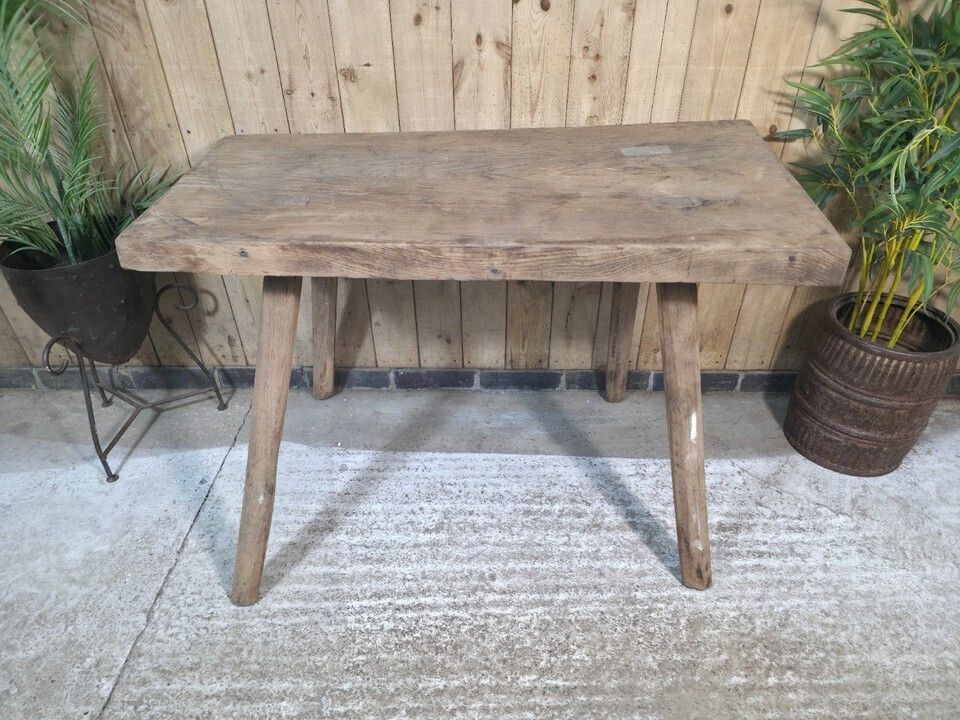 Old Antique Primitive Rustic Hungarian Wooden Butchers Prep Table Kitchen Island photo buy