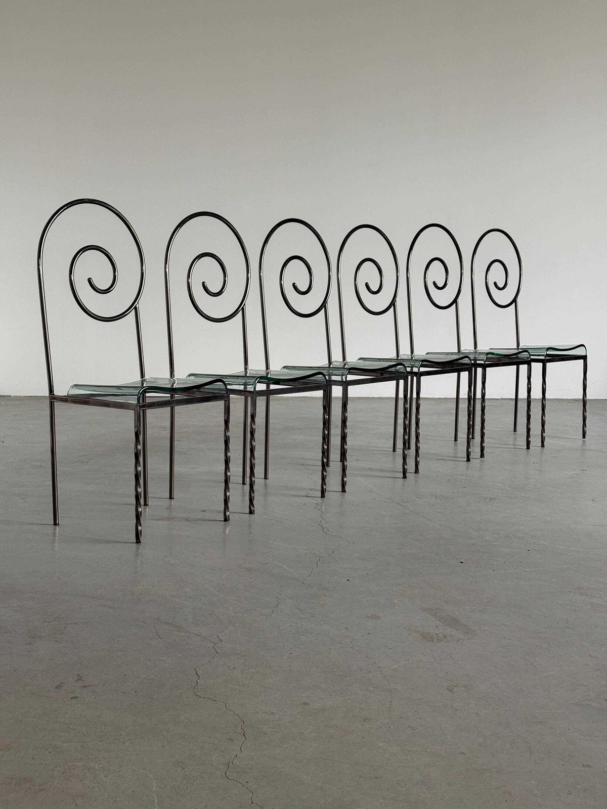 1 Of 6 ‘Suspiral’ Chairs By Luigi Serafini For Sawaya & Moroni, 1980s photo Furniture