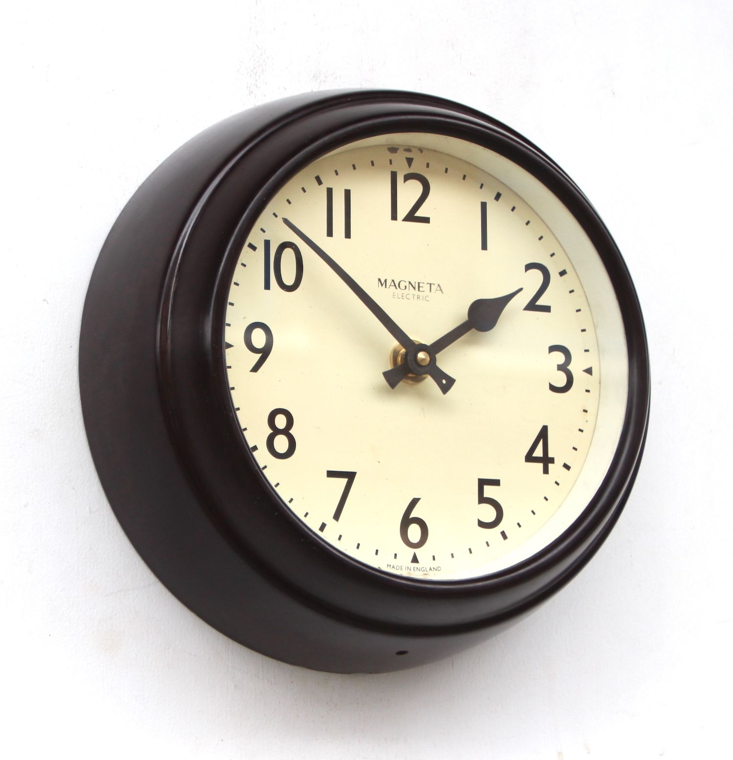 1950s British Bakelite Vintage School / Railway Wall Clock. Fully Guaranteed. London Timepiece