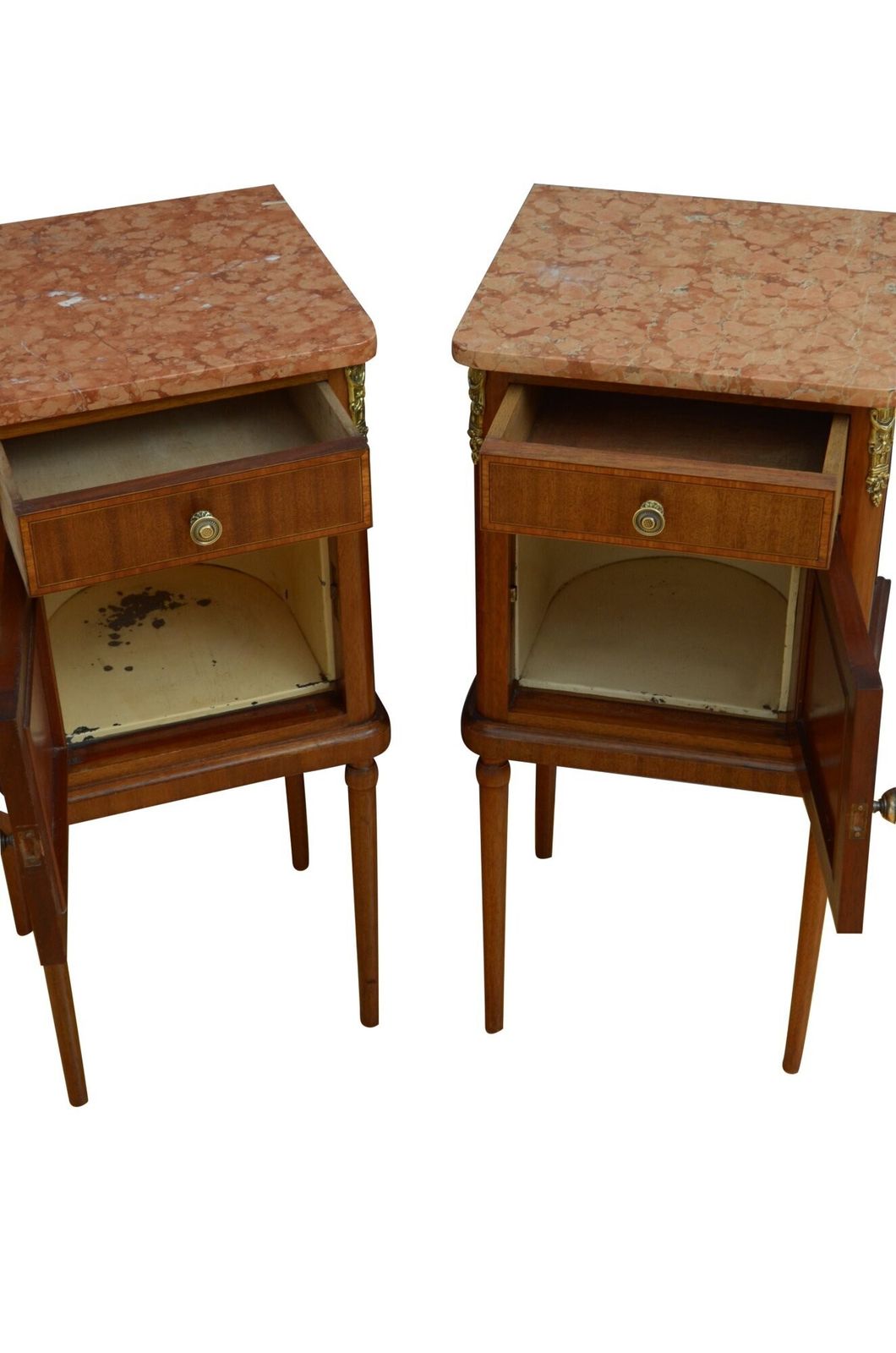 Antique Pair Of Bedside Cabinets Or Lamp Stands photo furniture