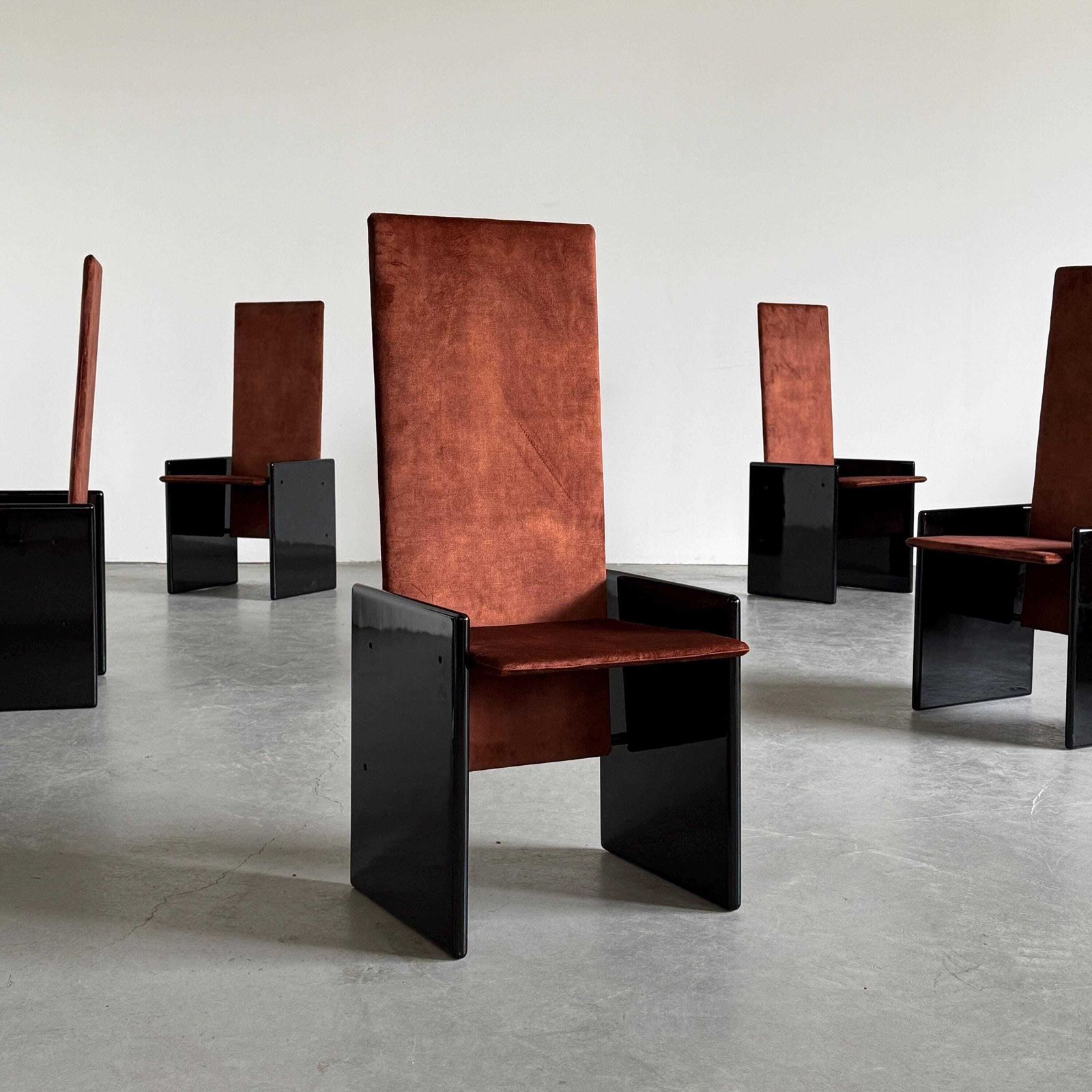 Set Of 6 Kazuki Chairs By Kazuhide Takahama For Gavina, 1968 Italy