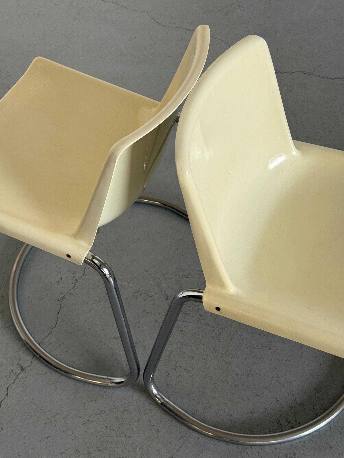 Pair Of ‘Alessia’ Dining Chairs By Giotto Stoppino For Driade, 1970s photo buy
