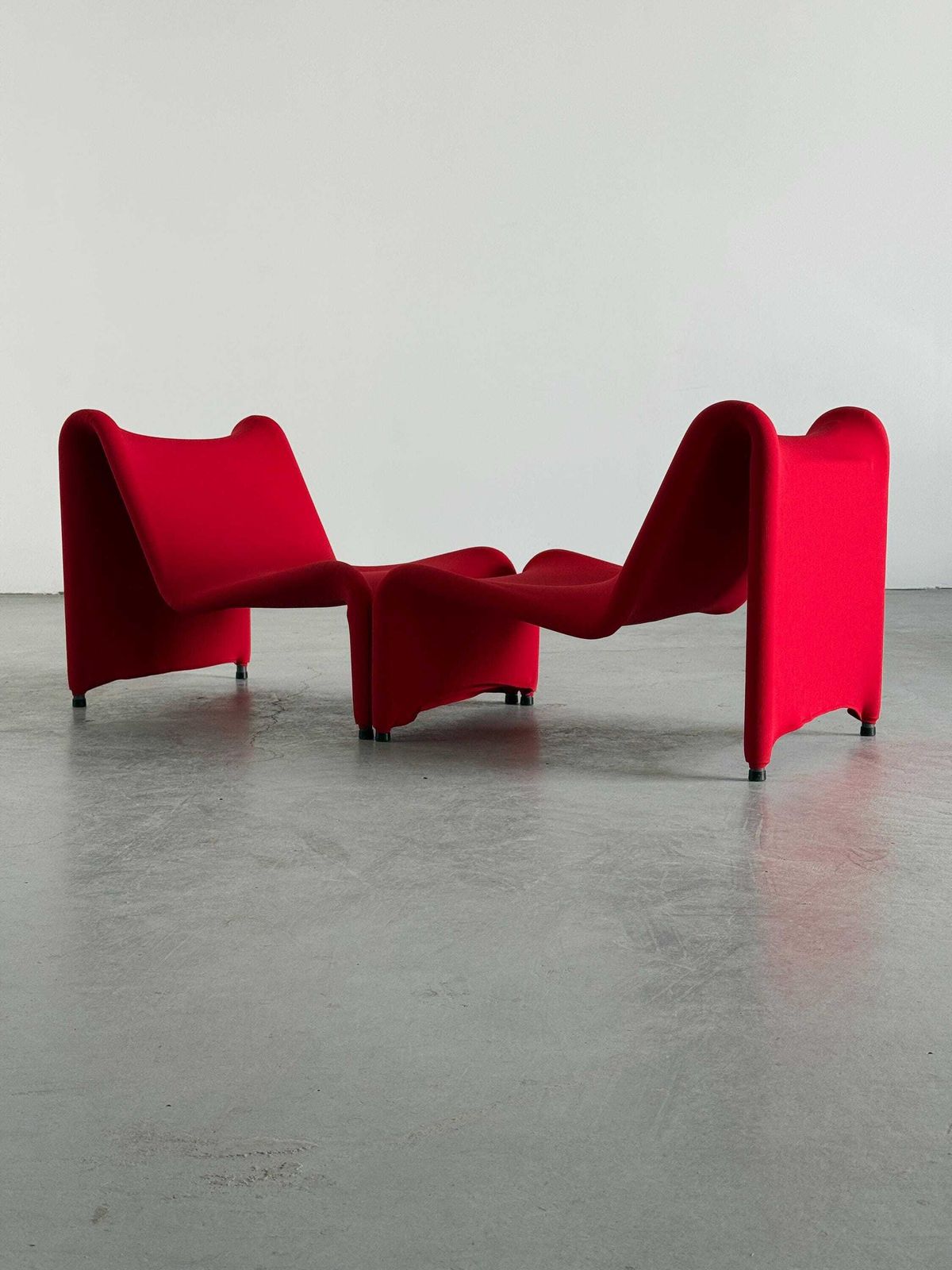 1 Of 2 Vintage Ikea årjäng Lounge Chairs In Red Upholstery, Postmodern Memphis Style, Sweden 2000s photo Furniture