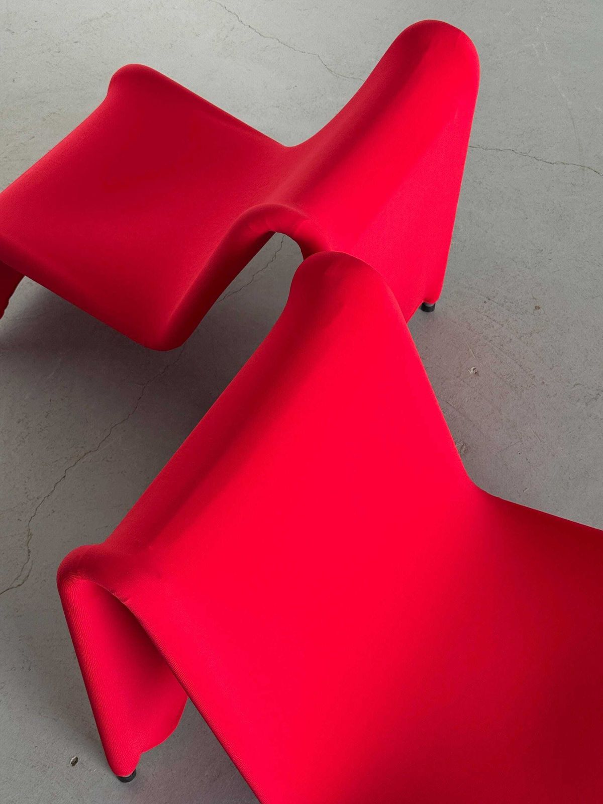 1 Of 2 Vintage Ikea årjäng Lounge Chairs In Red Upholstery, Postmodern Memphis Style, Sweden 2000s photo buy