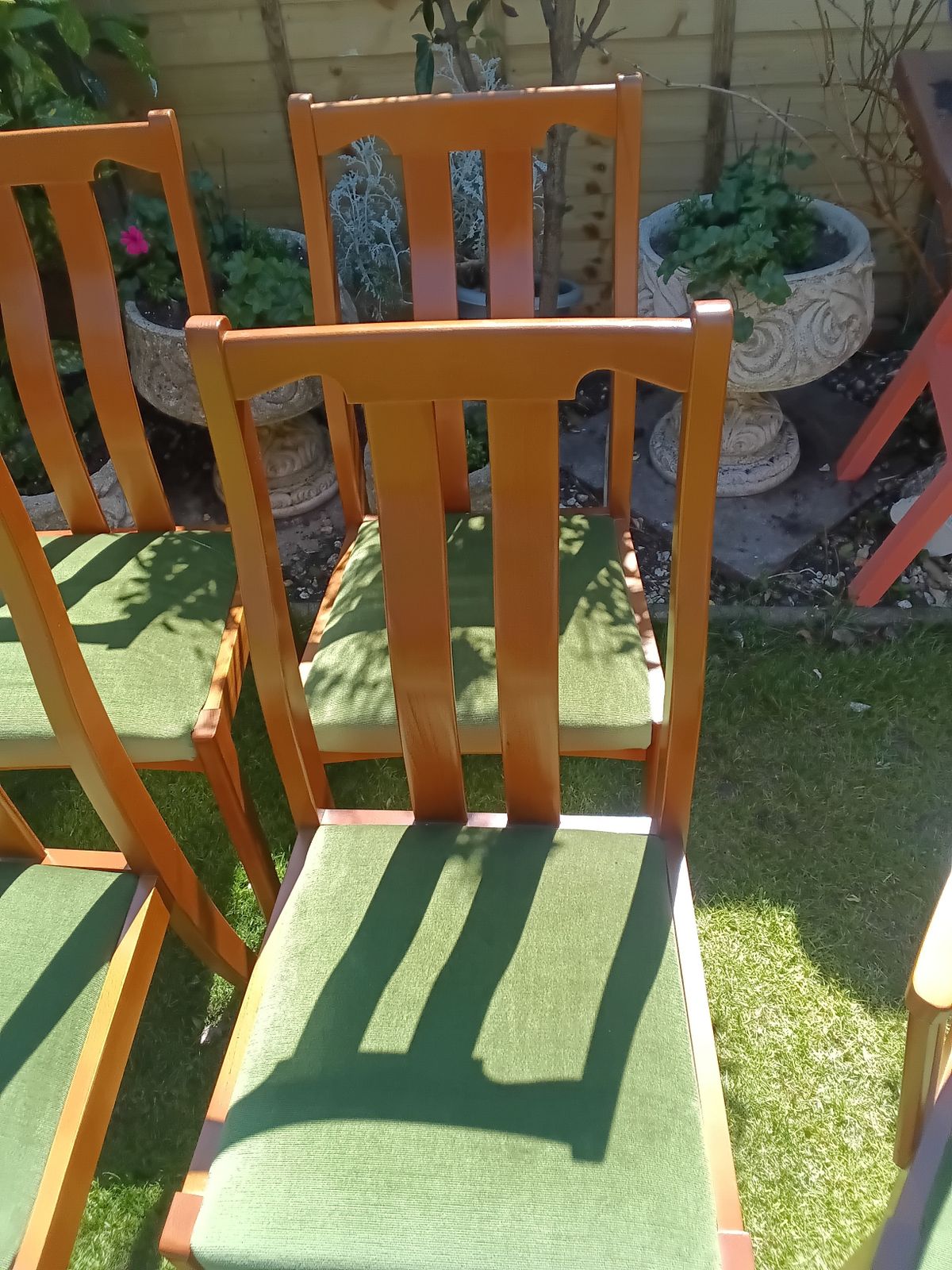 Reduced !! As New.. Set Of 6 Meredew Teak Vintage Dining Chairs. photo Furniture