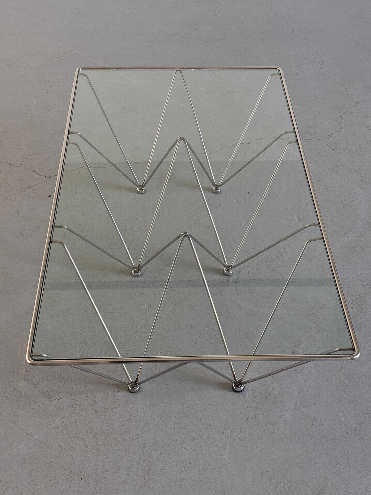 Vintage Chrome And Glass Coffee Table In The Style Of Paolo Piva Alanda, 1980s photo 1221.0
