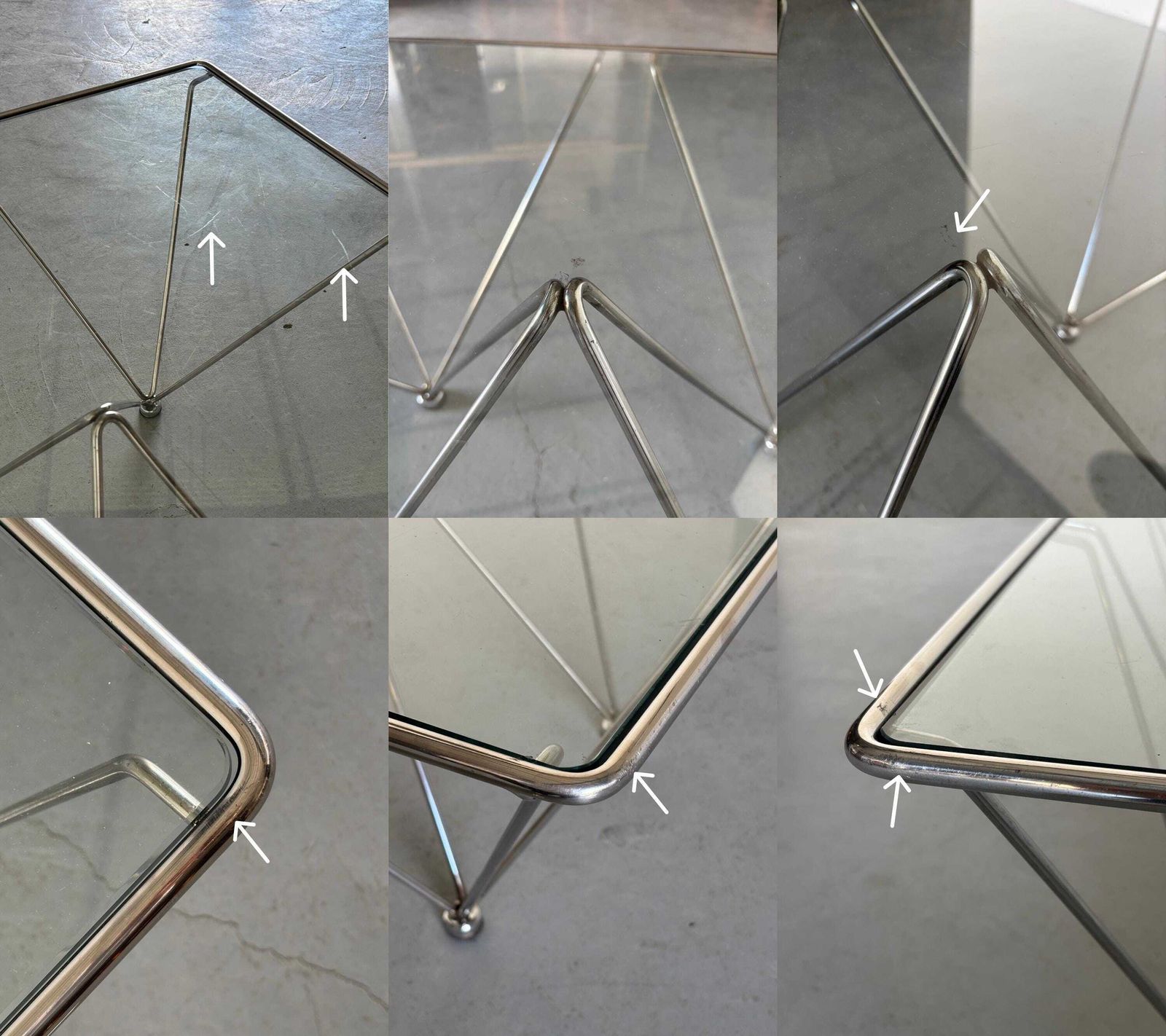 photo vinterior Vintage Chrome And Glass Coffee Table In The Style Of Paolo Piva Alanda, 1980s