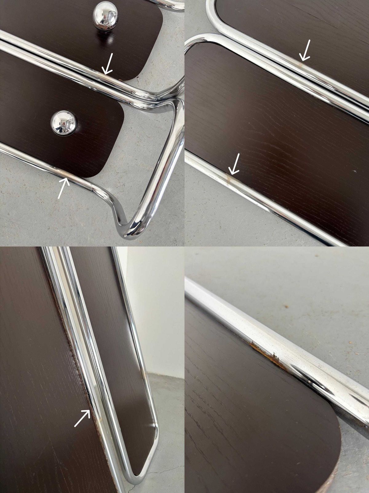 photo vintage Mid Century Modern Wall Mounted Coat Rack In Wood And Chrome, Italy 1970s